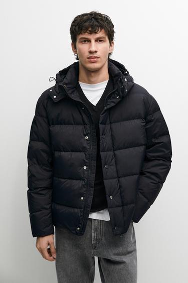 Hooded down jacket — DARK BLUE 3
