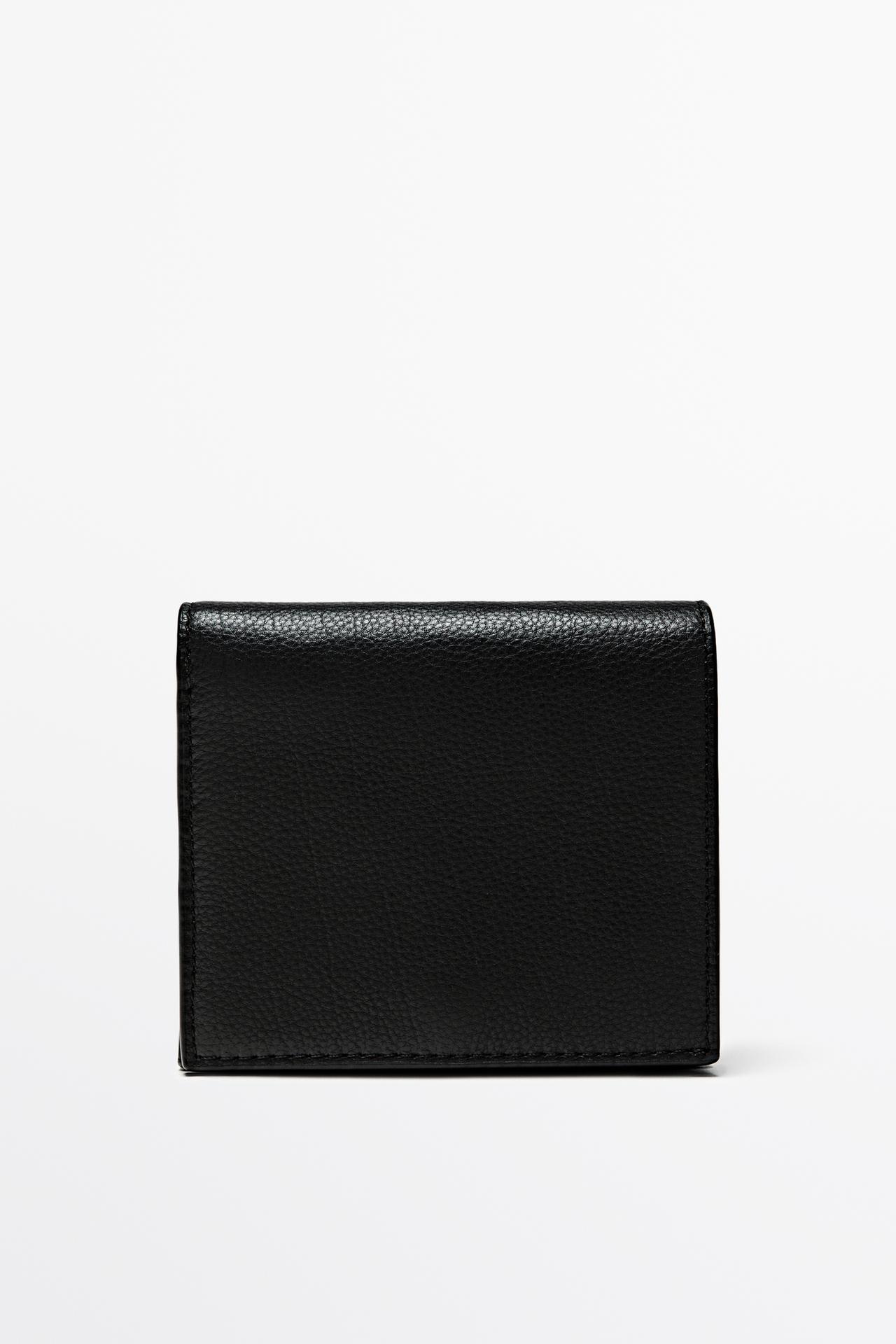 Nappa leather wallet — BLACK