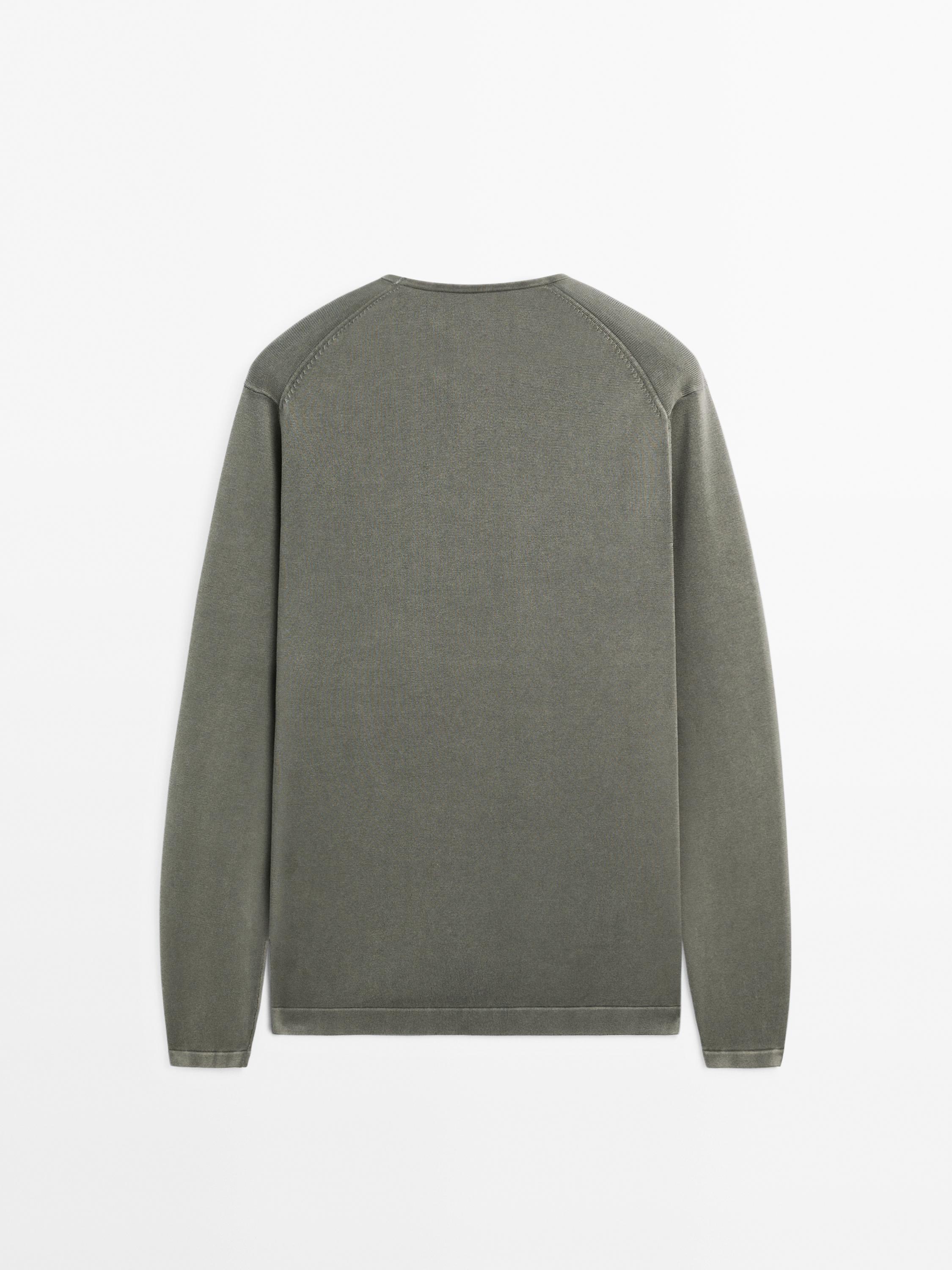 100% cotton fine knit sweater