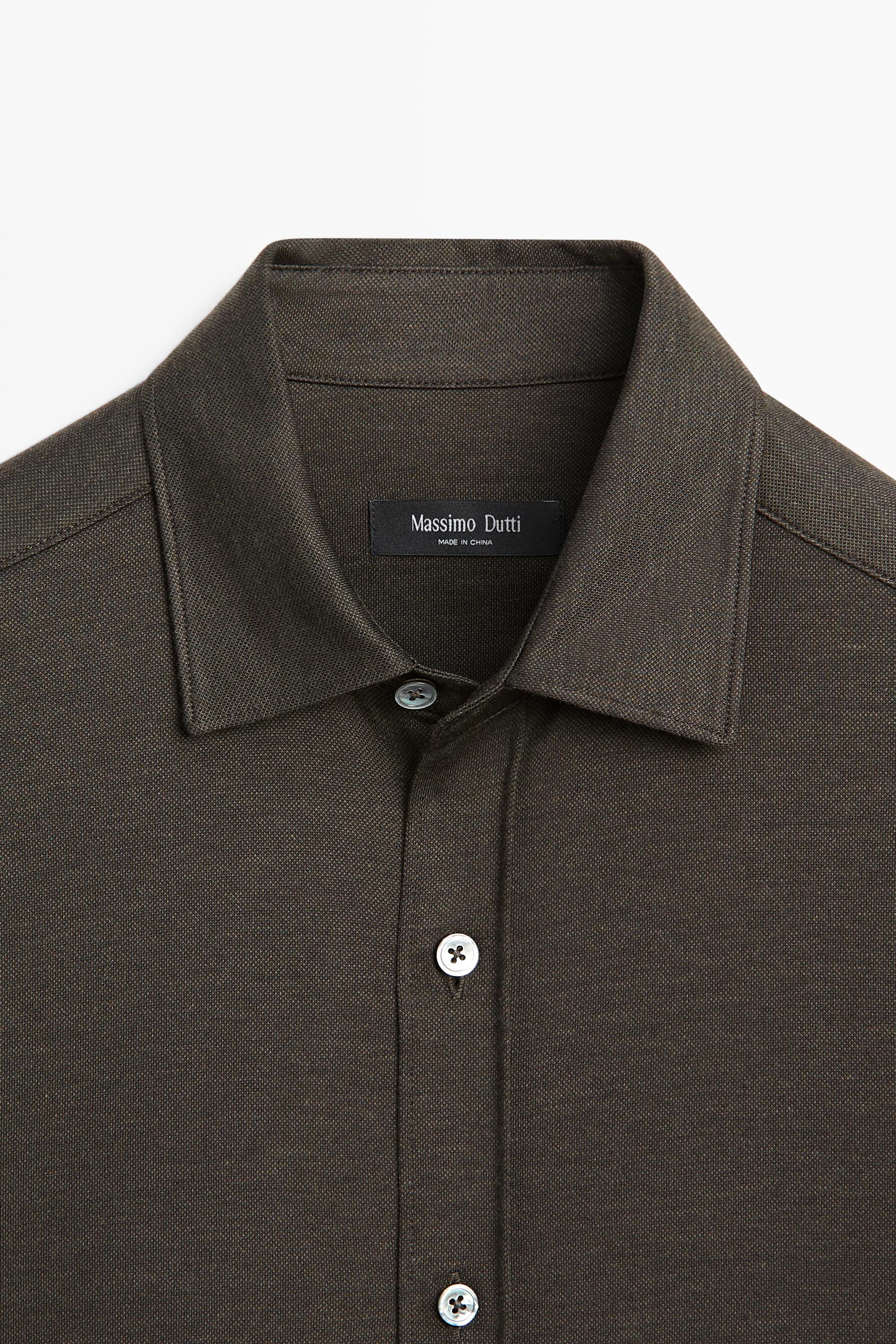 Massimo Dutti Pamuklu slim fit streç gömlek