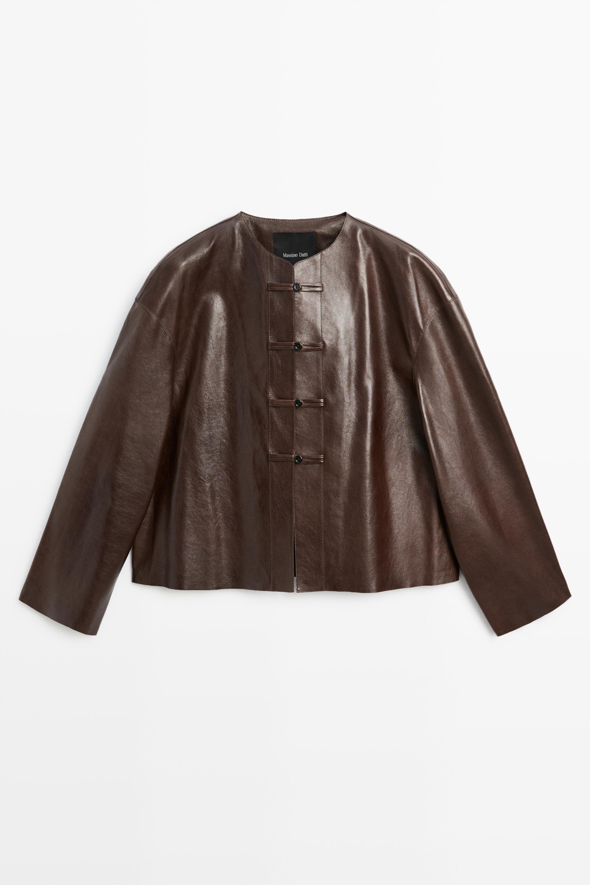 Nappalederjacke mit Knebelknöpfen