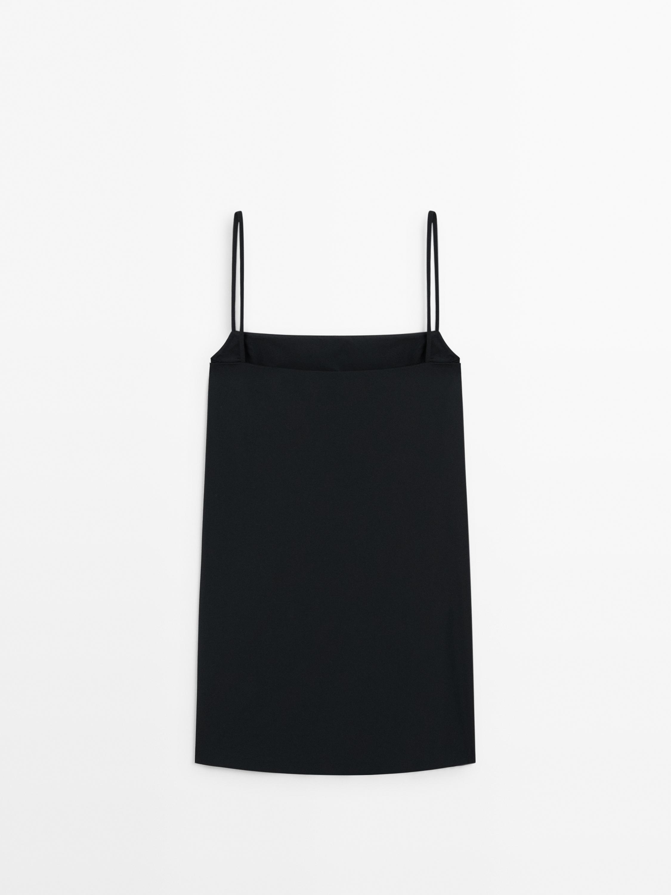 Technical strappy mini dress