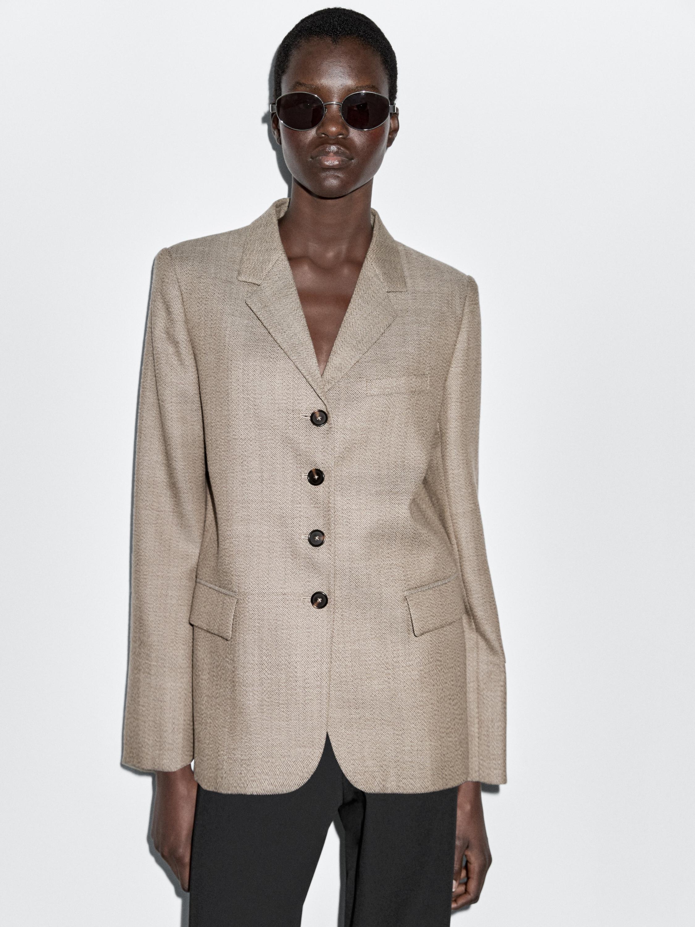 Melanžēta 100% vilnas žakete