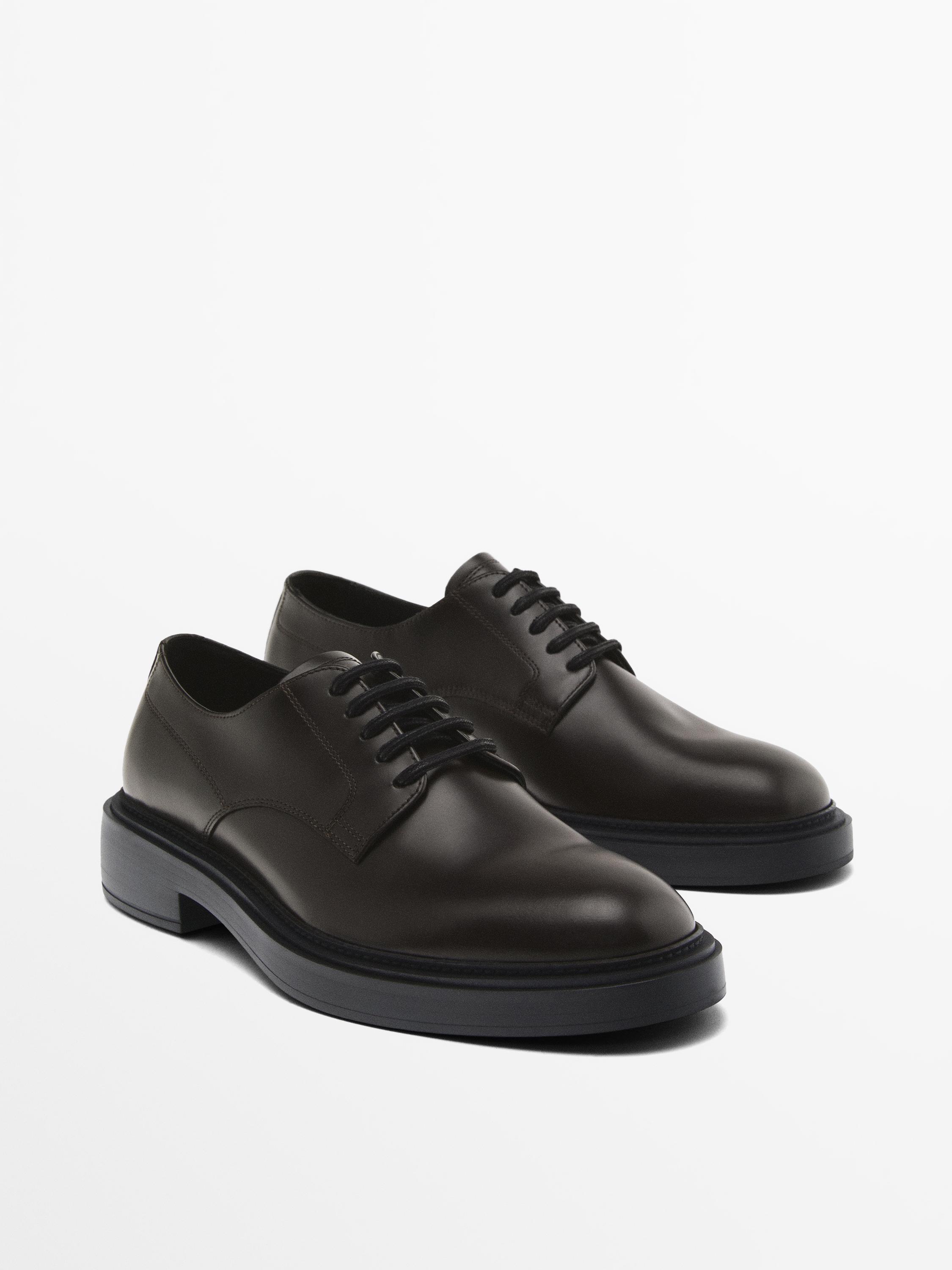 Leather derby shoes