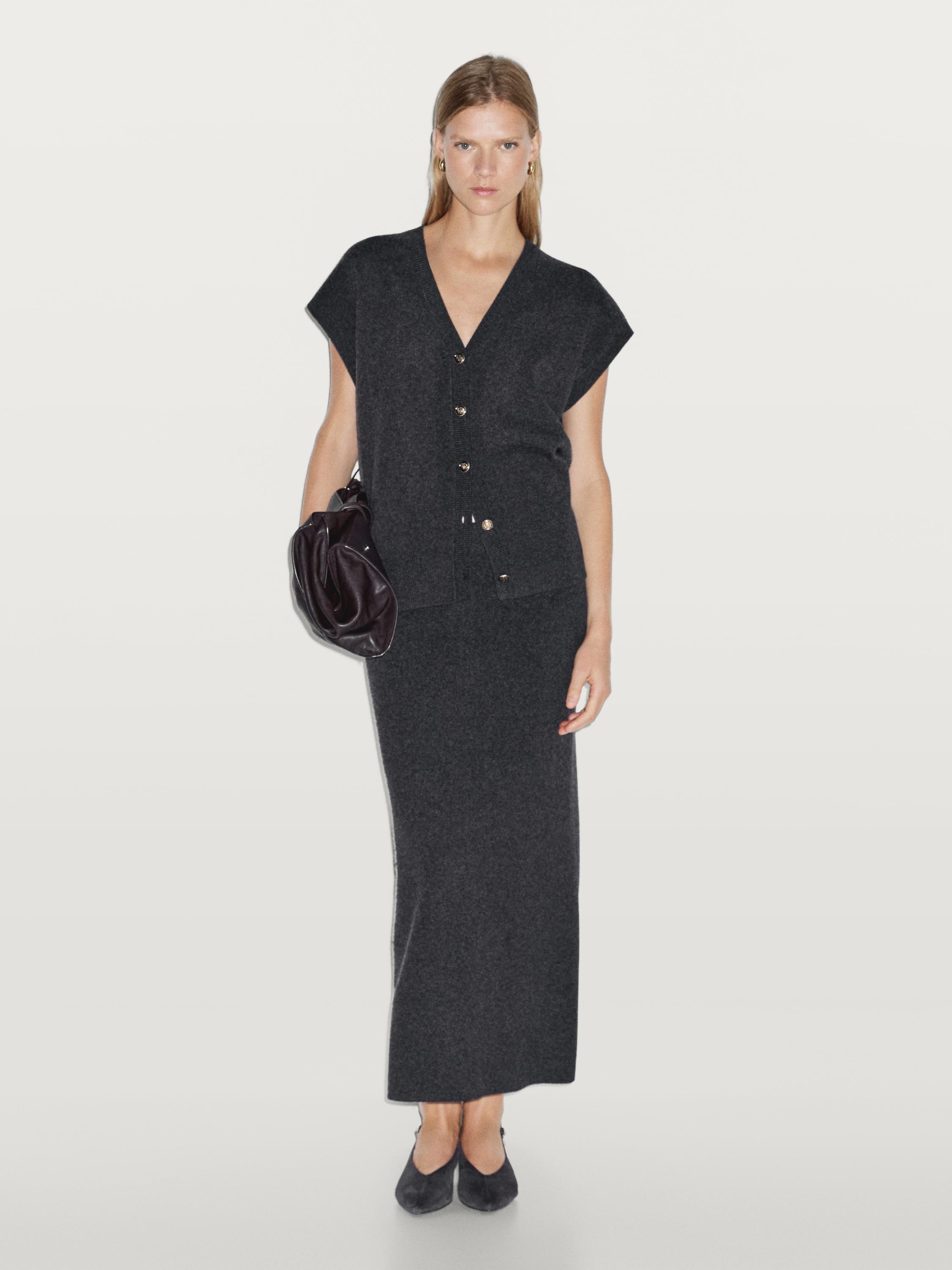 Jupe midi double face