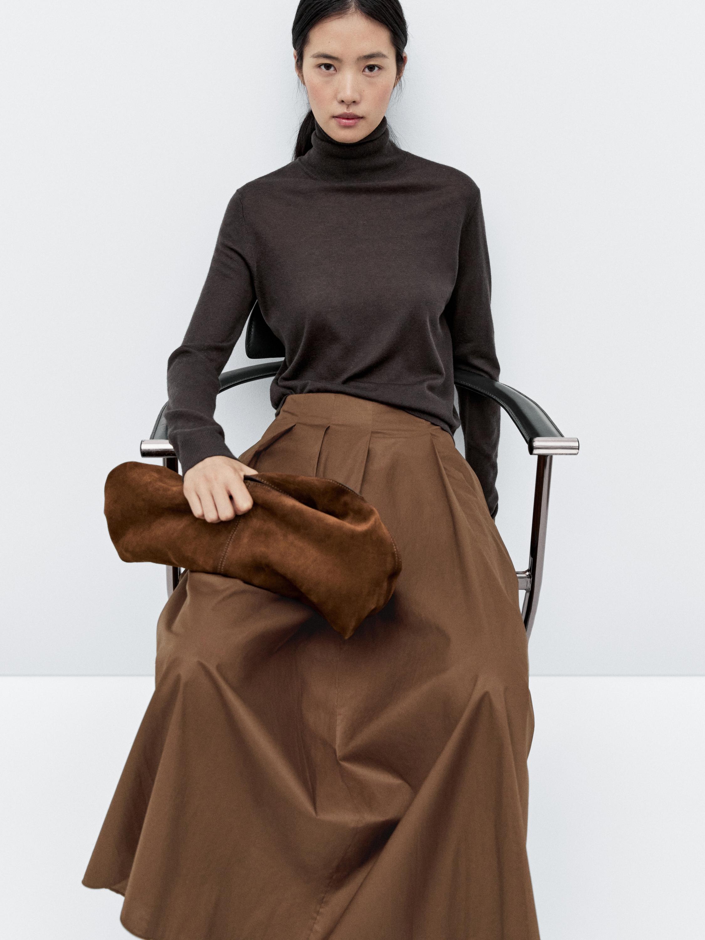 Long box pleat skirt