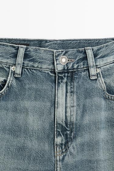 High-waist wide-leg jeans — Dark blue 4