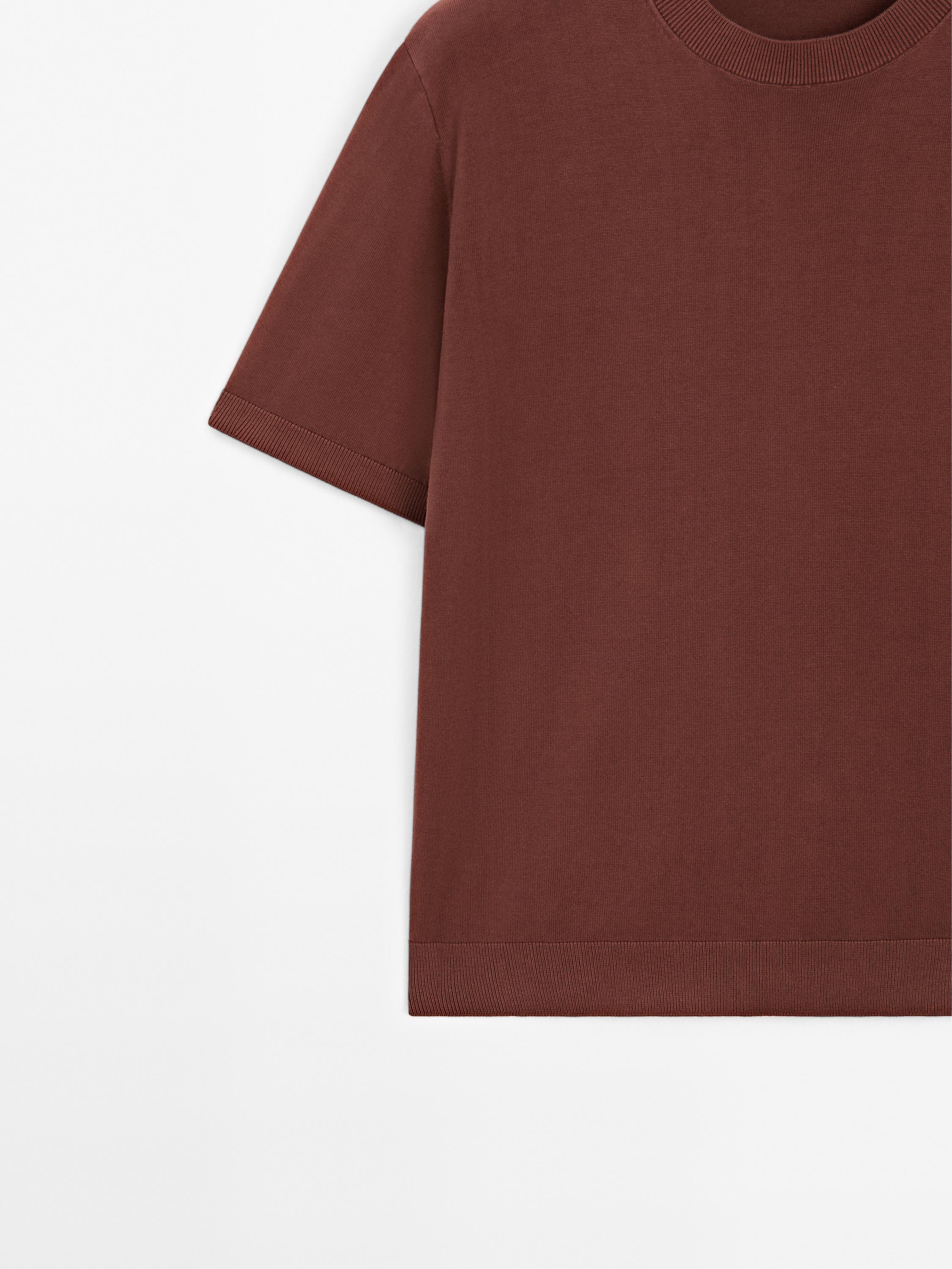 Maglietta in maglia a maniche corte