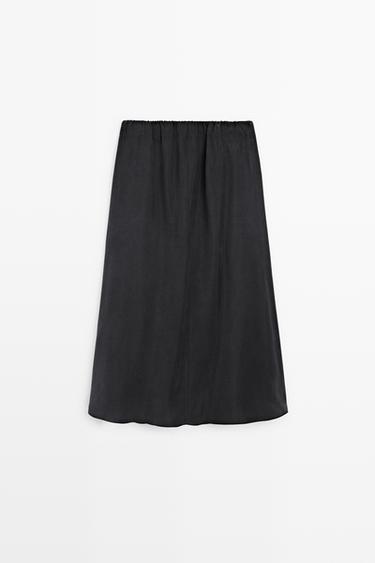 Voluminous midi skirt — GREY 6