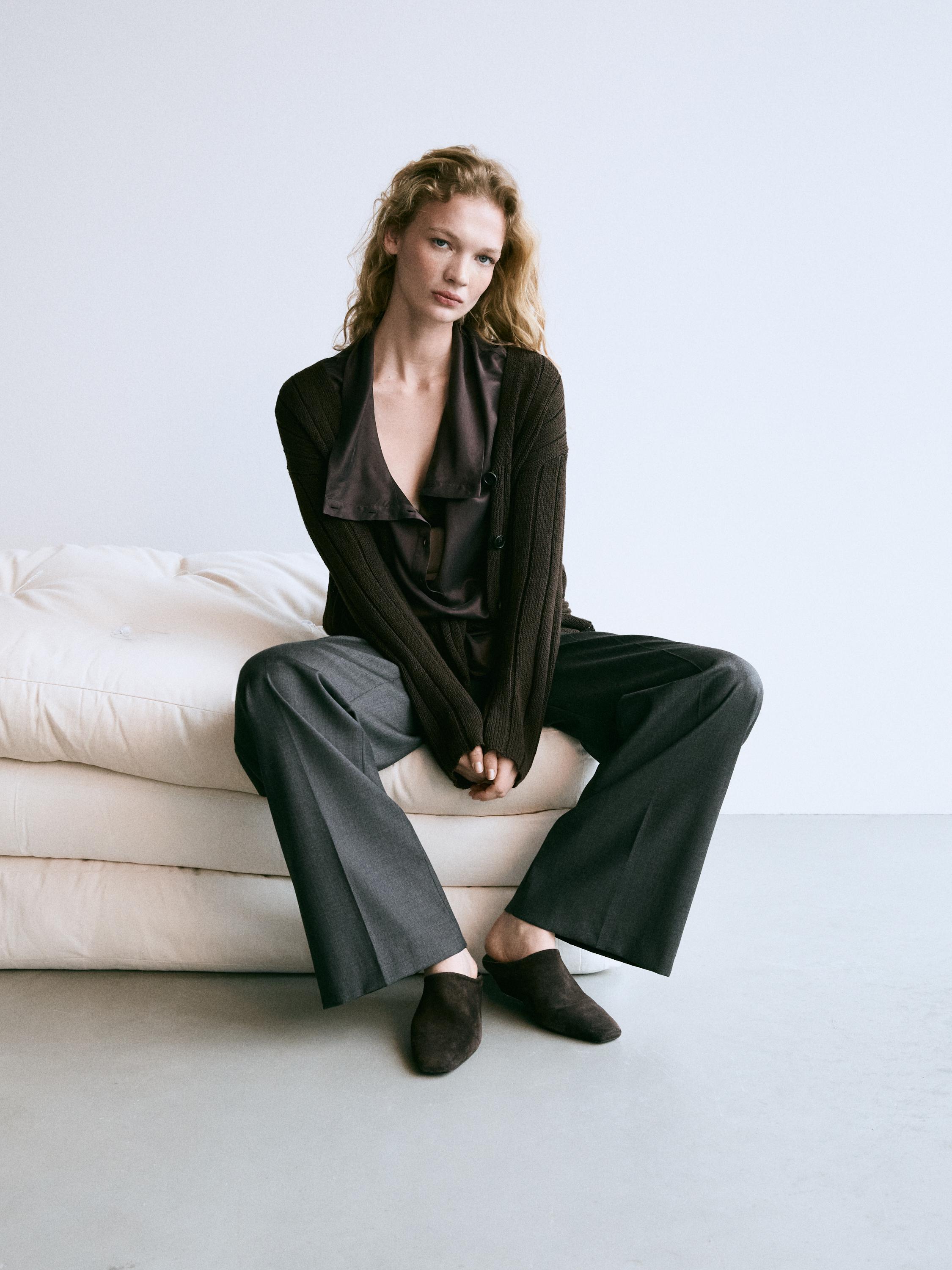 Wedge heel mules — BROWN