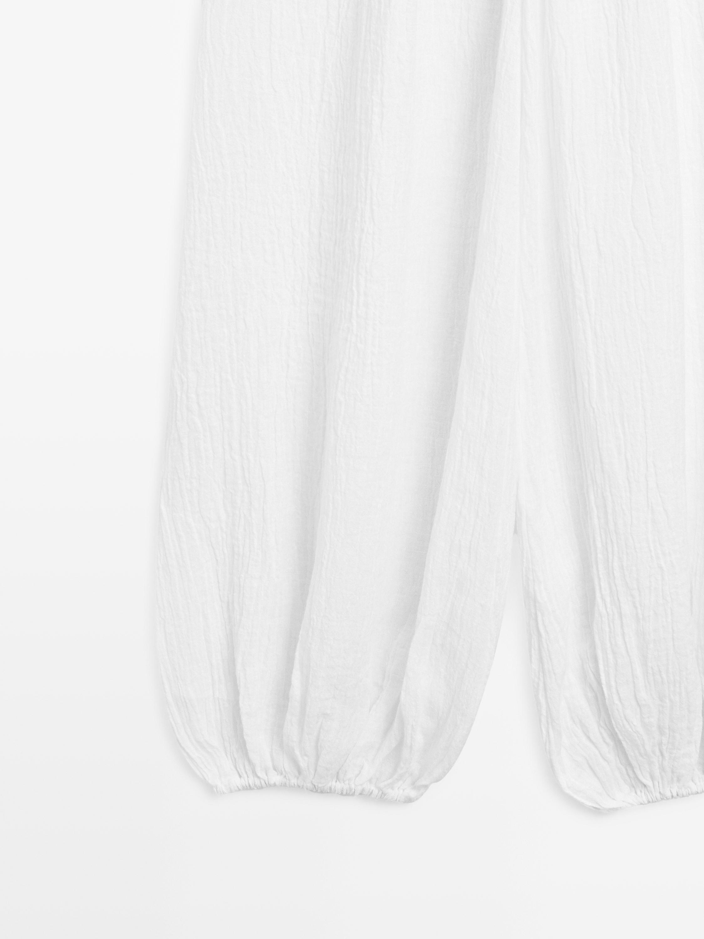Linen sarouel trousers — Off white