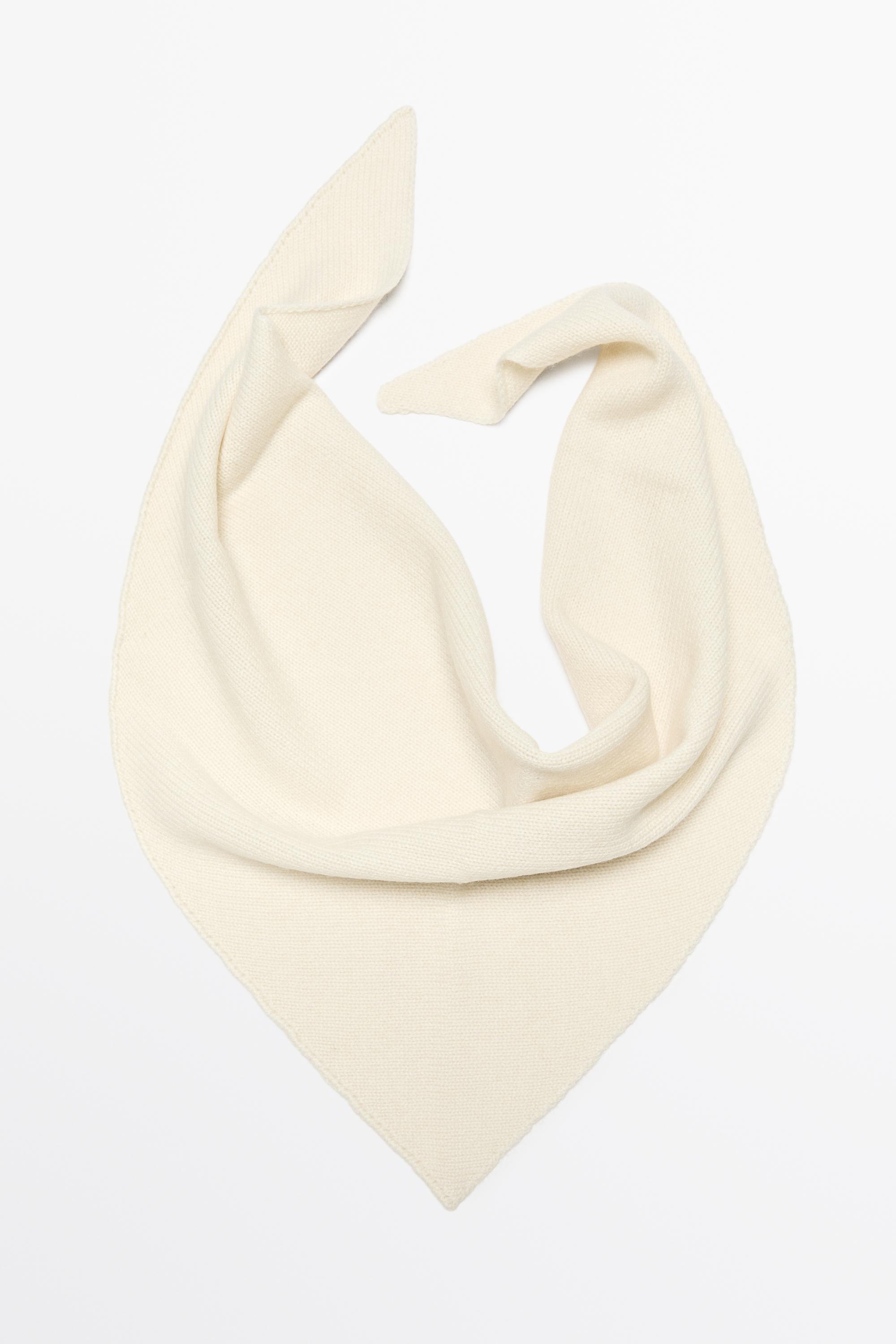 100% Cashmere Bandana — Vanilla