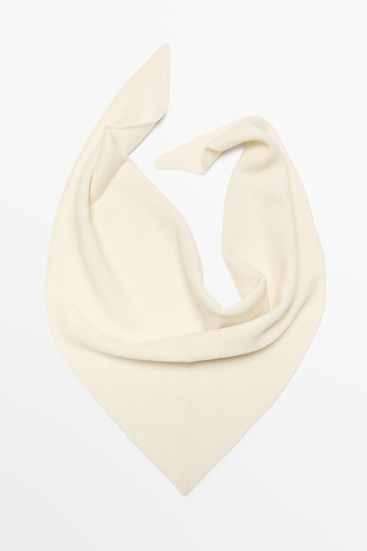 100% Cashmere Bandana — Vanilla