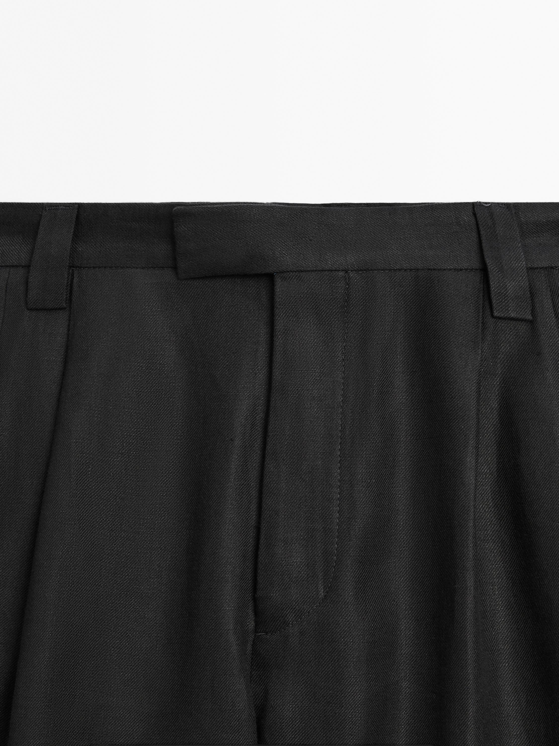100% linen double dart trousers - Limited Edition
