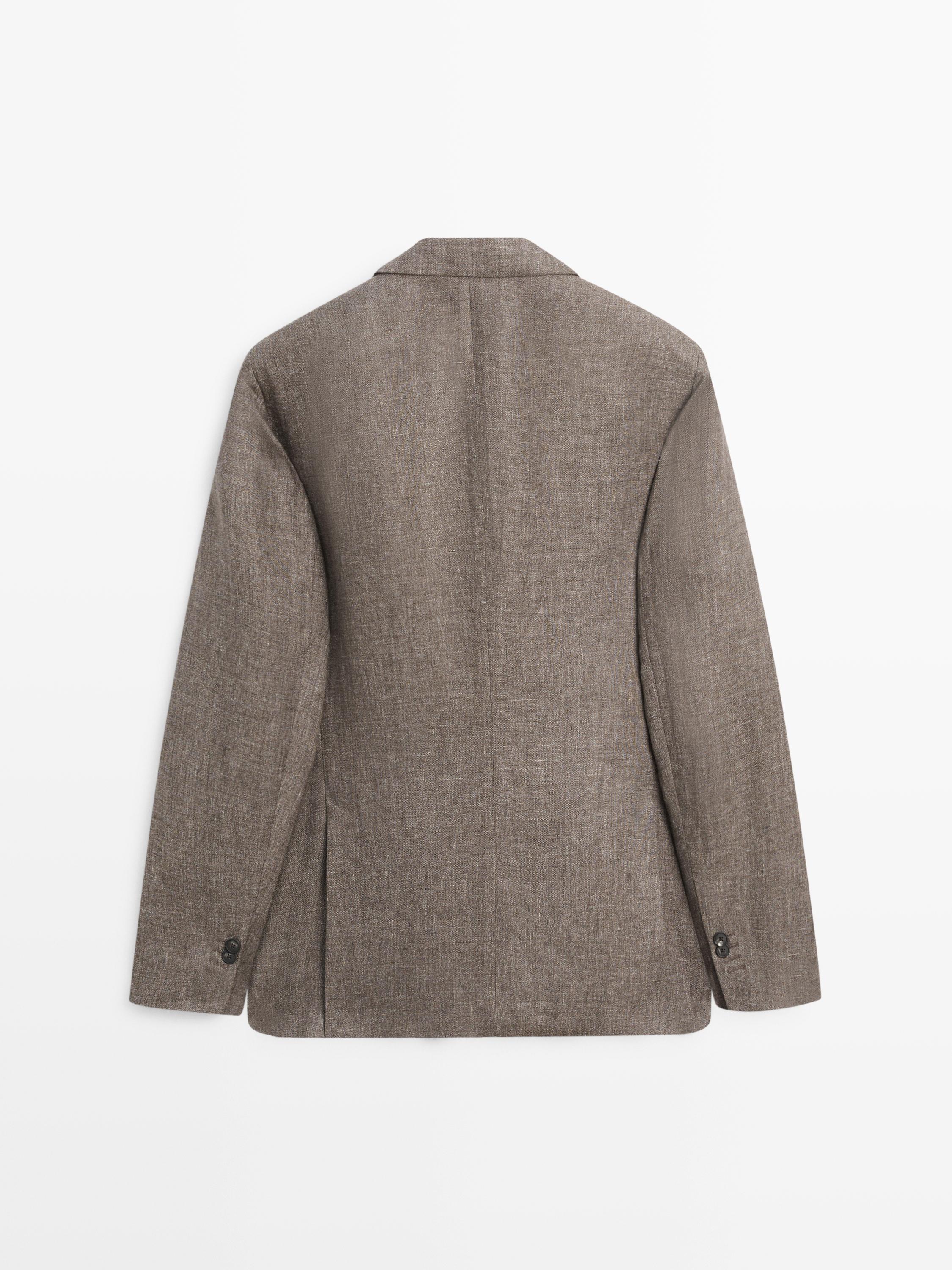 Keten görünümlü özel dikim blazer