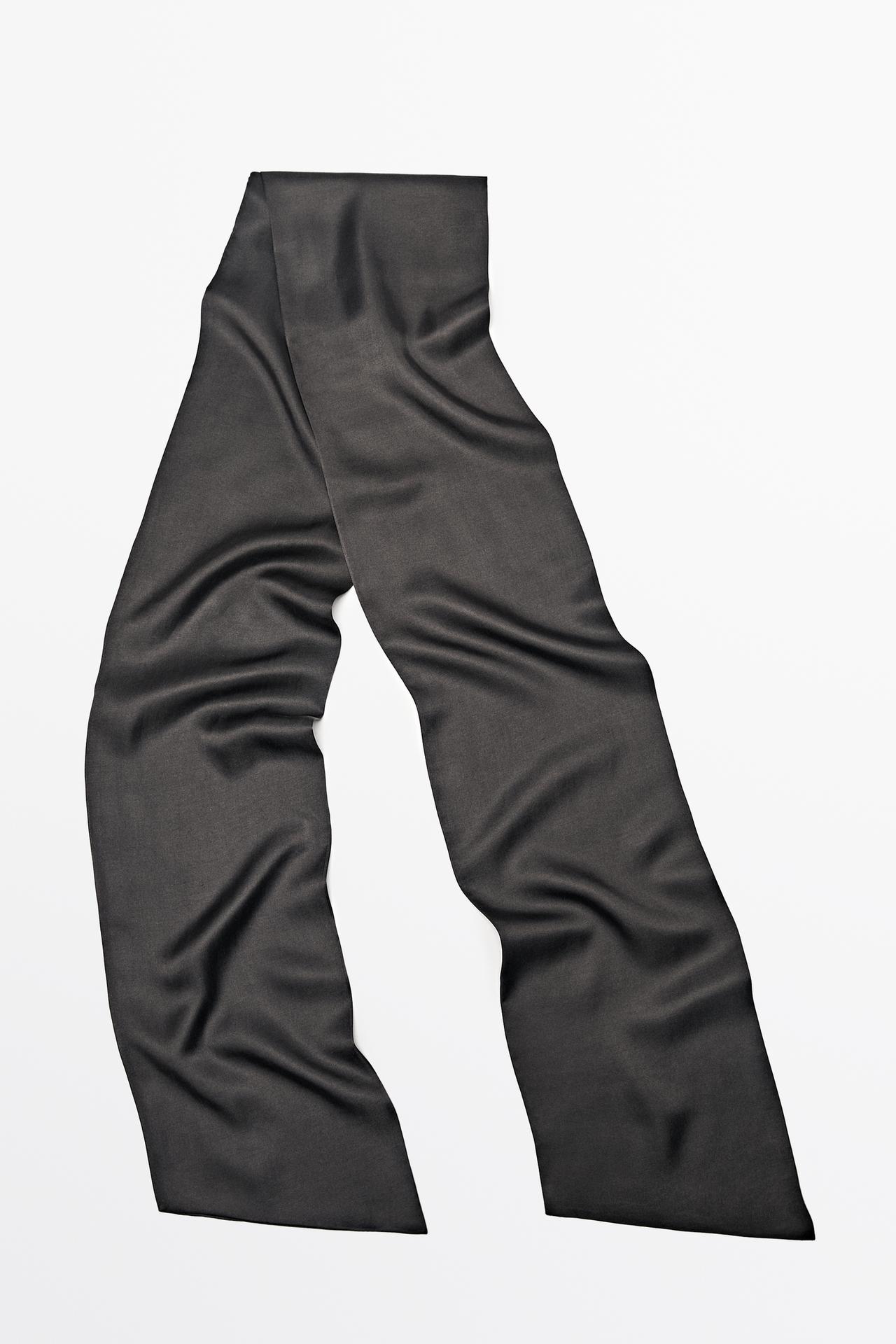Satin scarf — ANTHRACITE GREY