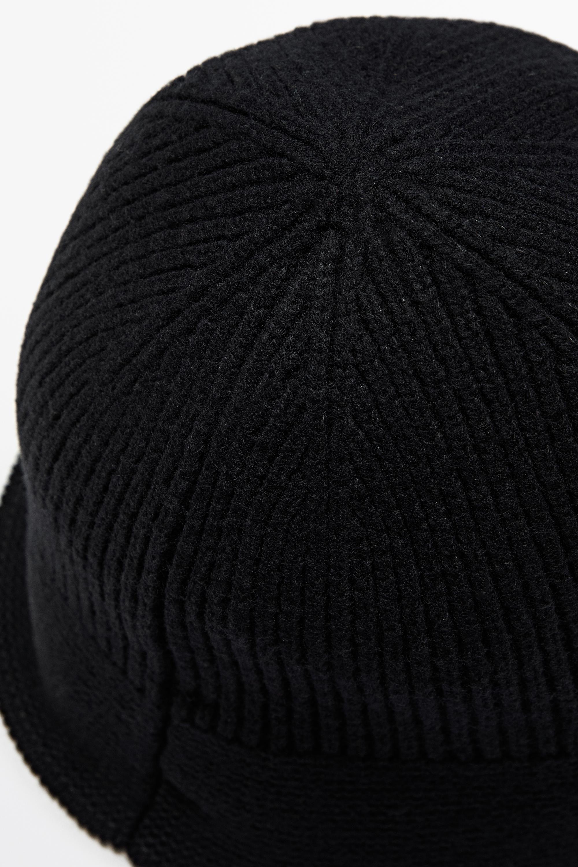 Wool blend bucket hat — BLACK