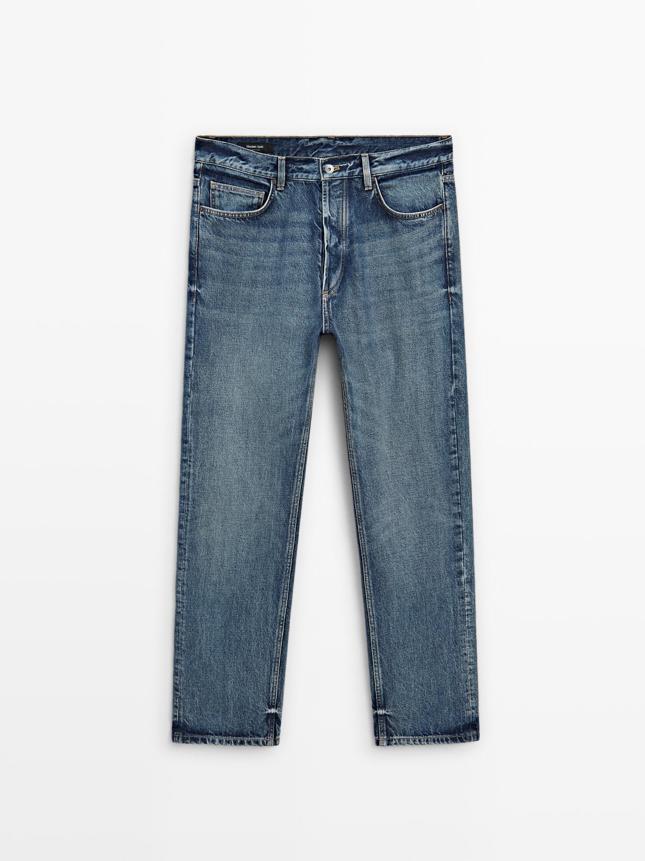 Massimo Dutti - Herre - Jeans Med Lige Ben - Mørkeblå - 31