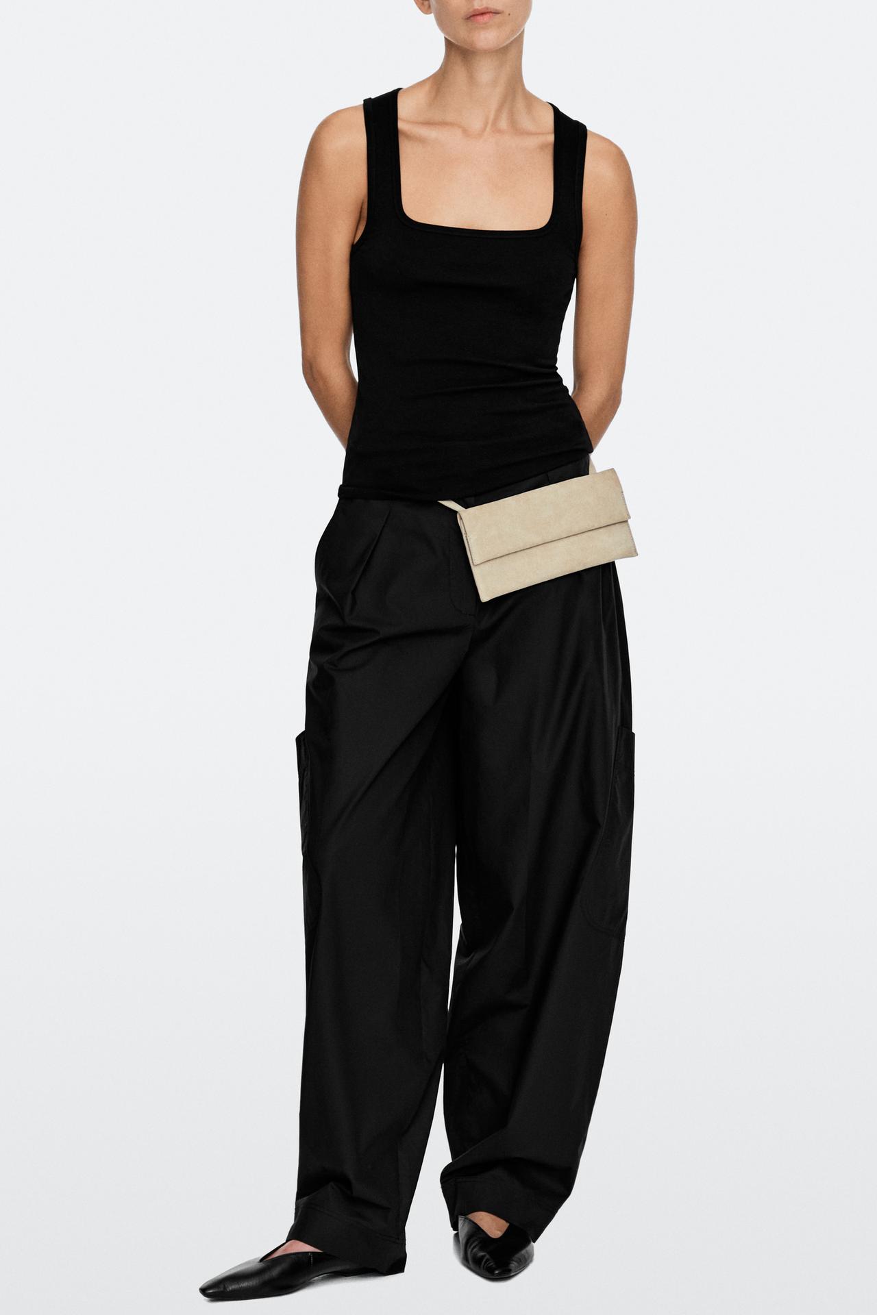 Suede crossbody bag — Ecru