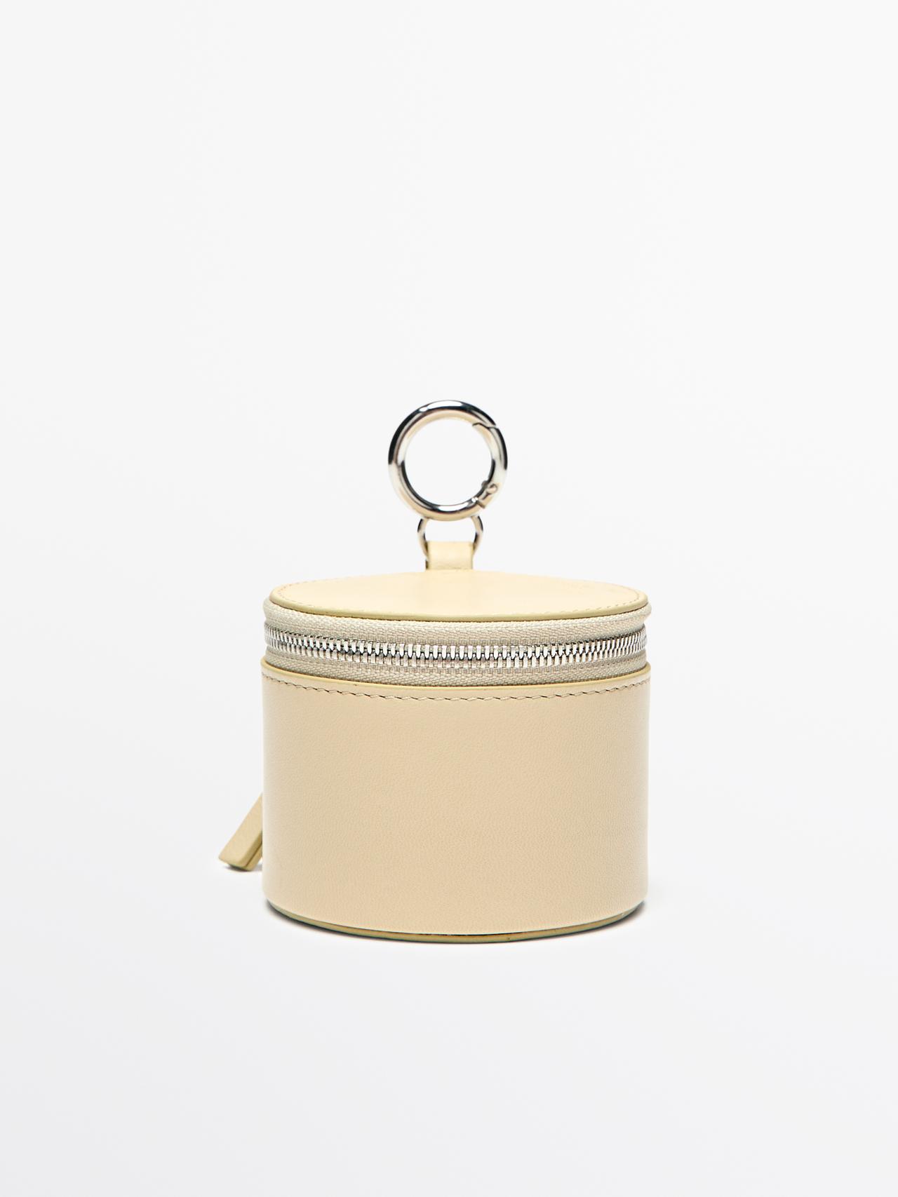 Bolso Redondo Joyas Piel Napa - Vainilla - 01 - Massimo Dutti - Mujer