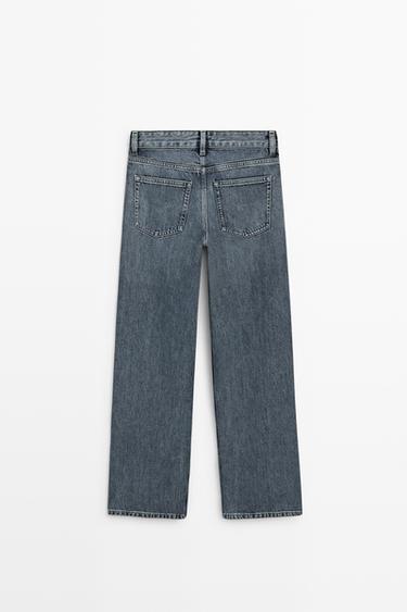 Wide-leg mid-waist jeans — MEDIUM BLUE 6