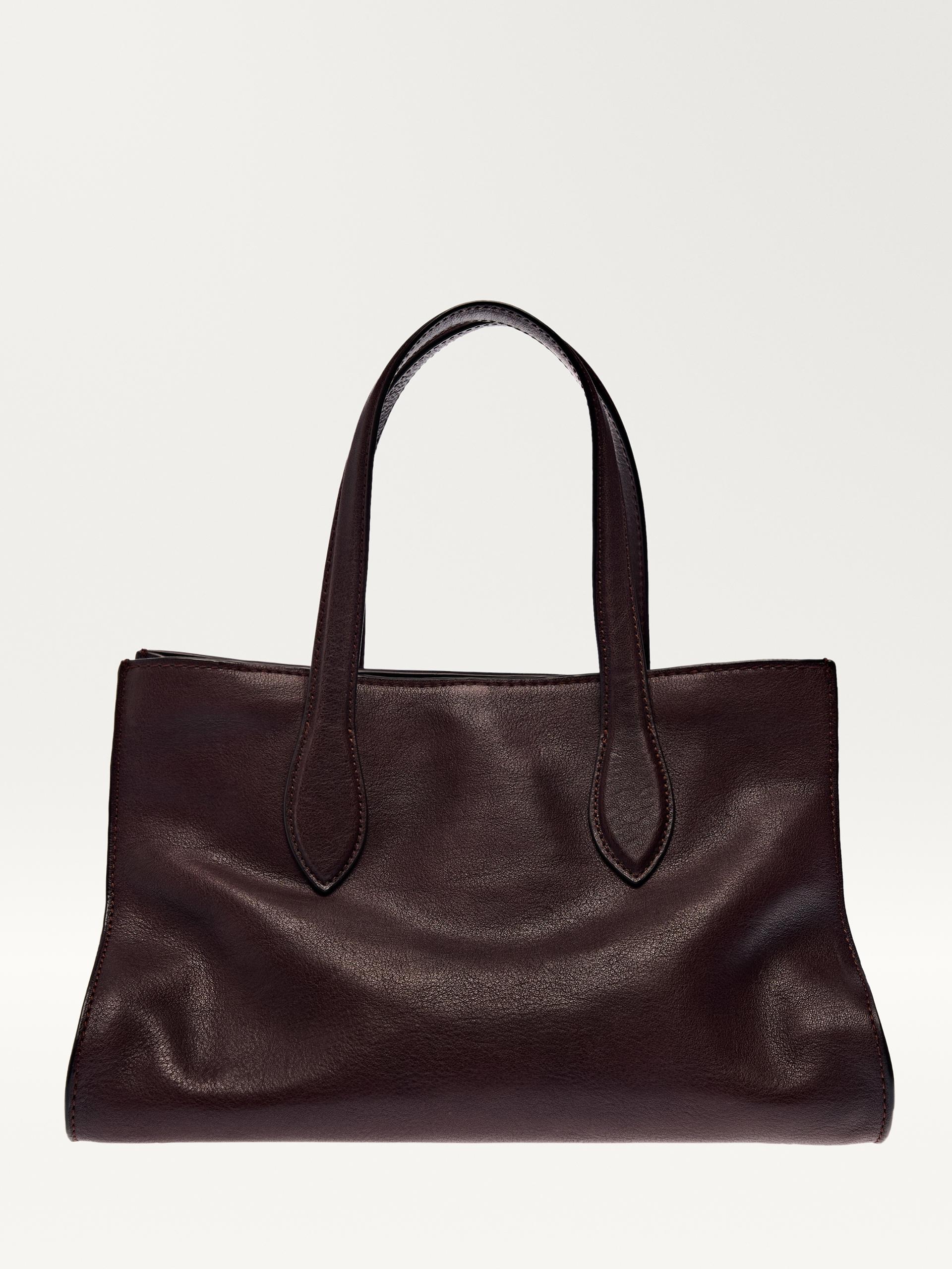 Bolso Medio Tote Md Icon Piel Napa - Marrón Rojizo - 01 - Massimo Dutti - Mujer