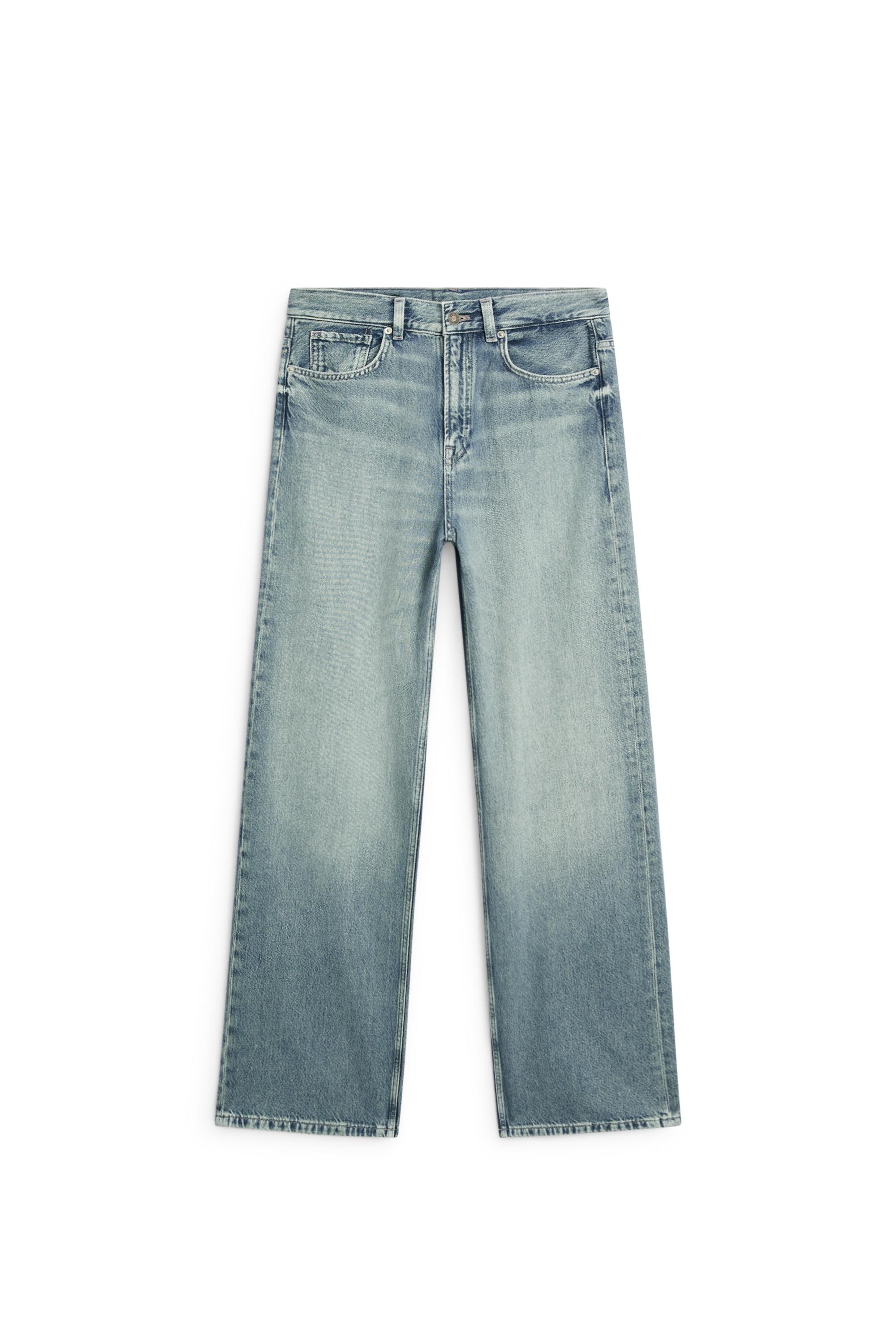 High-waist wide-leg jeans — BLUE