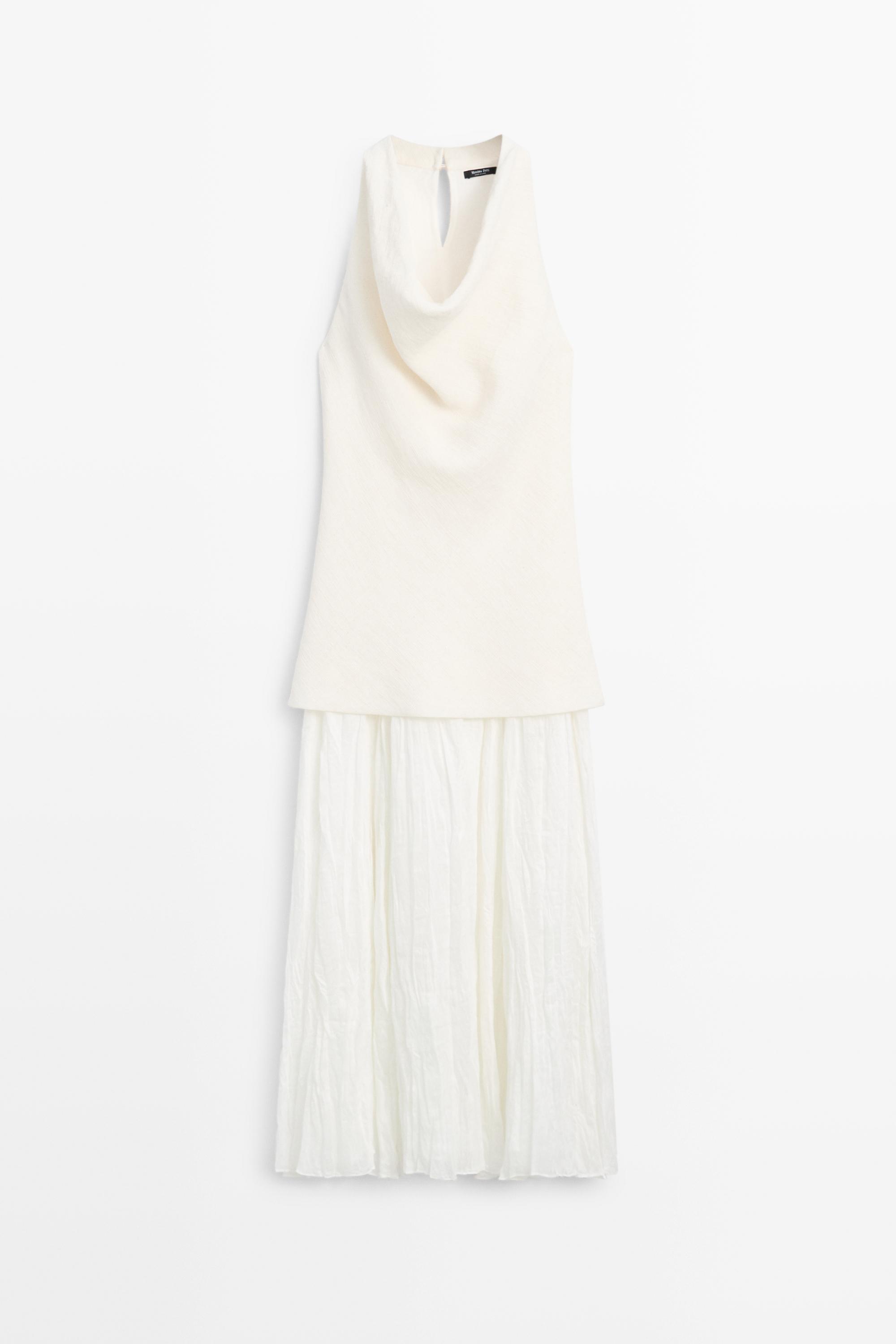 Matching knit midi dress — CREAM