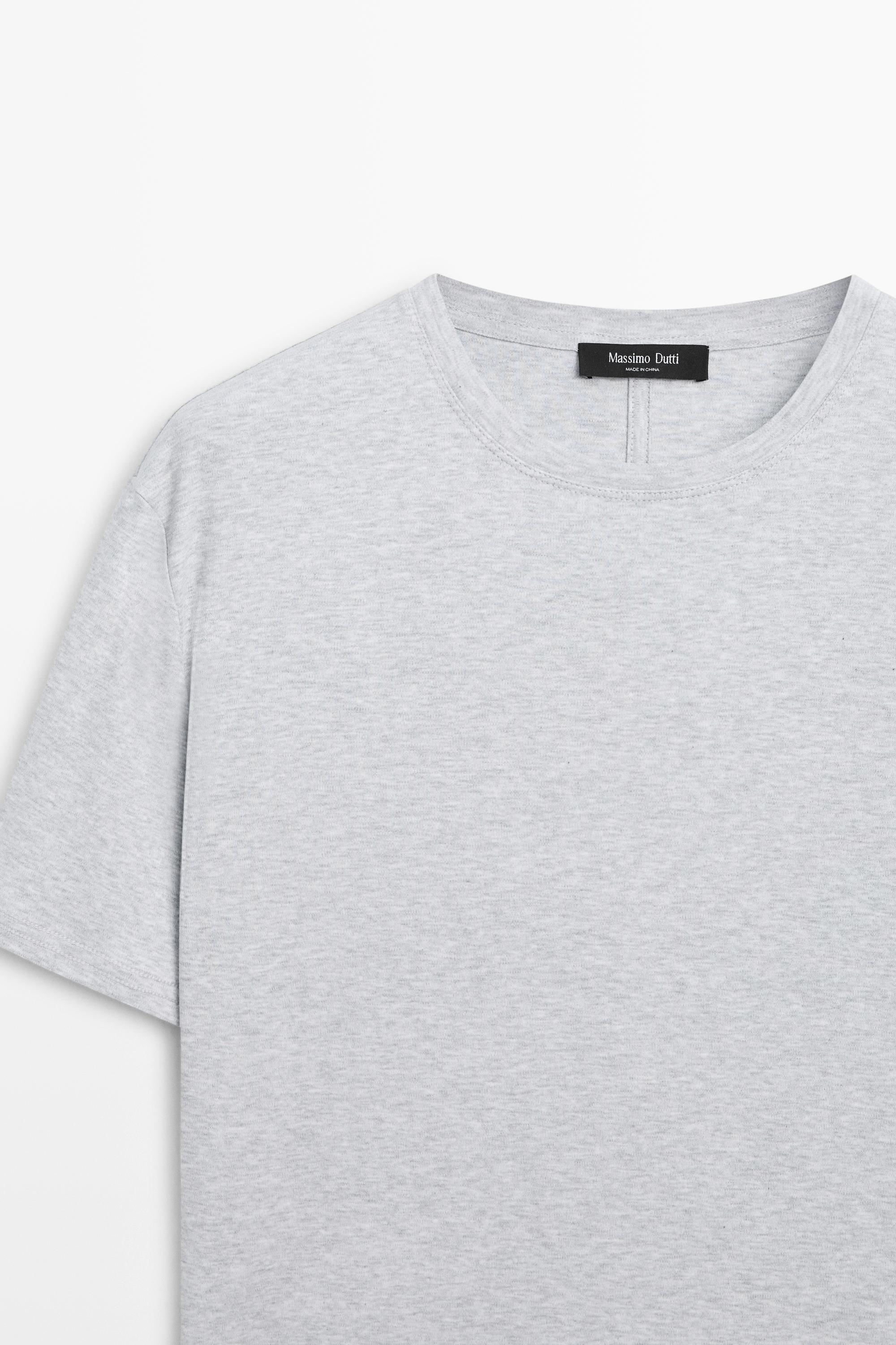 100% cotton short-sleeve T-shirt — GREY