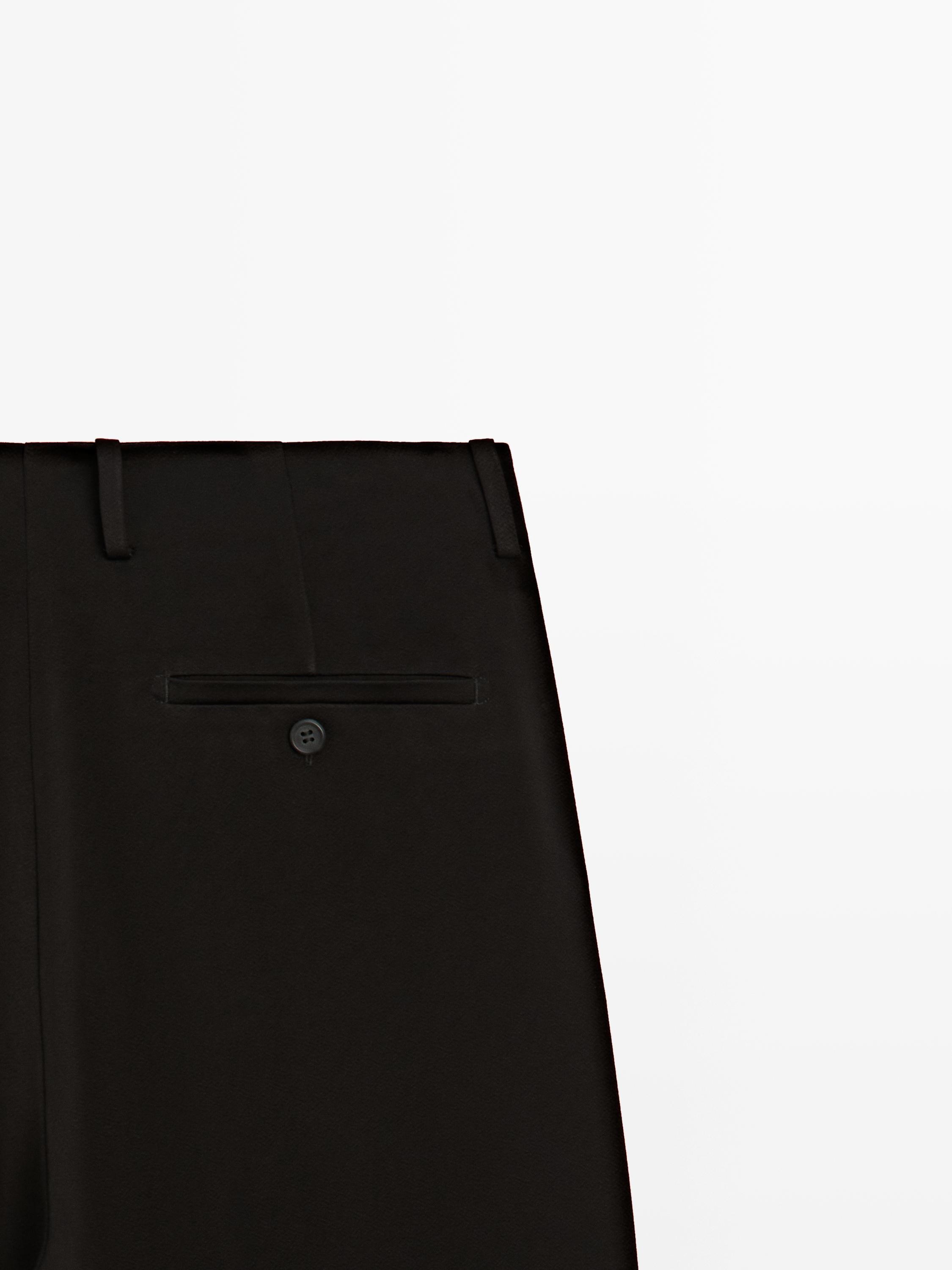 Flowing wide-leg trousers - STUDIO — BLACK
