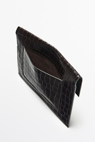 Textured leather iPad case — BROWN 4