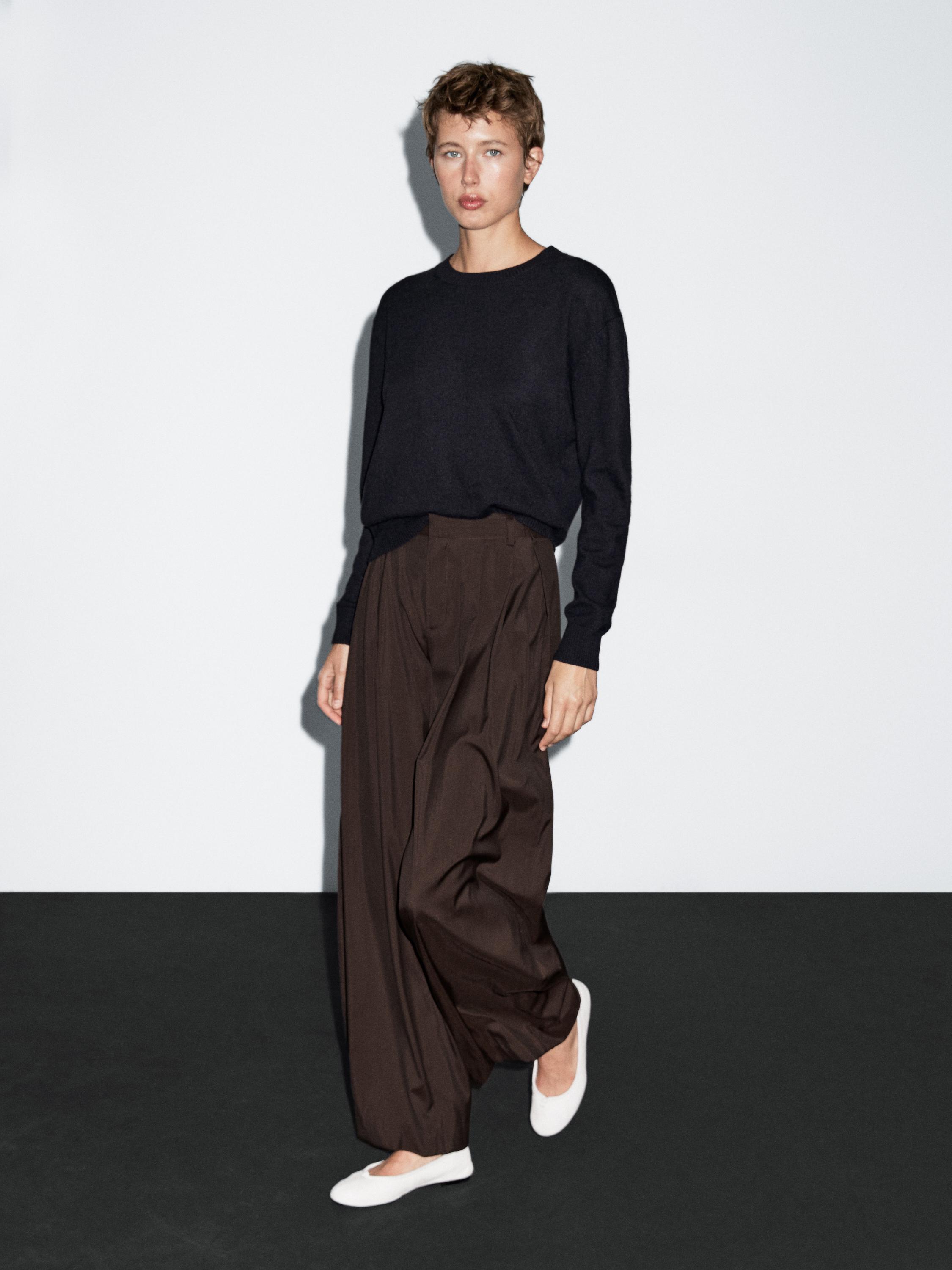 Pantalon à pinces fluide