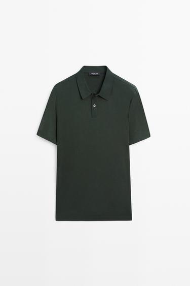 100% cotton short sleeve polo shirt — KHAKI 2