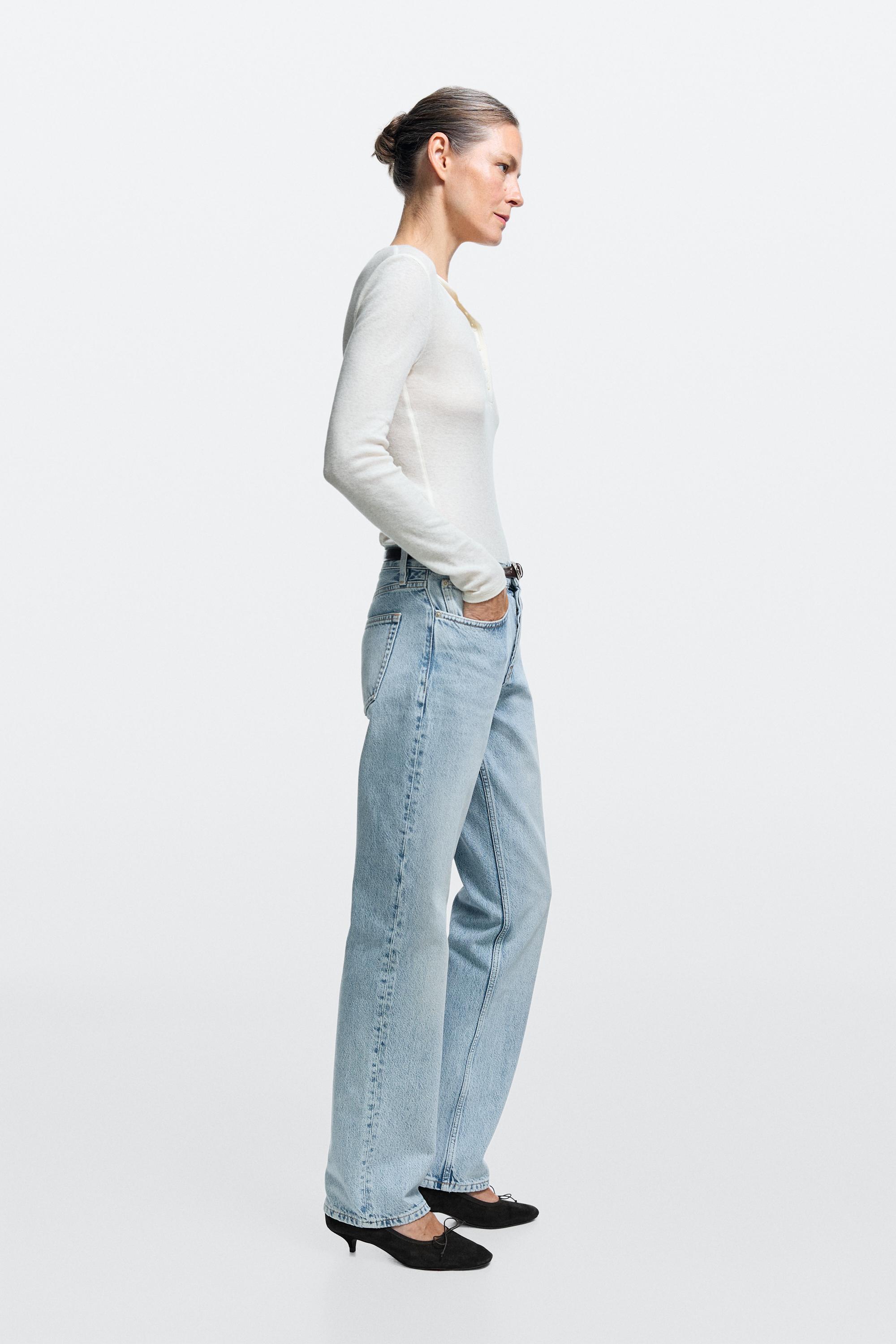 Massimo Dutti Orta bel relaxed straight fit jean görsel 5