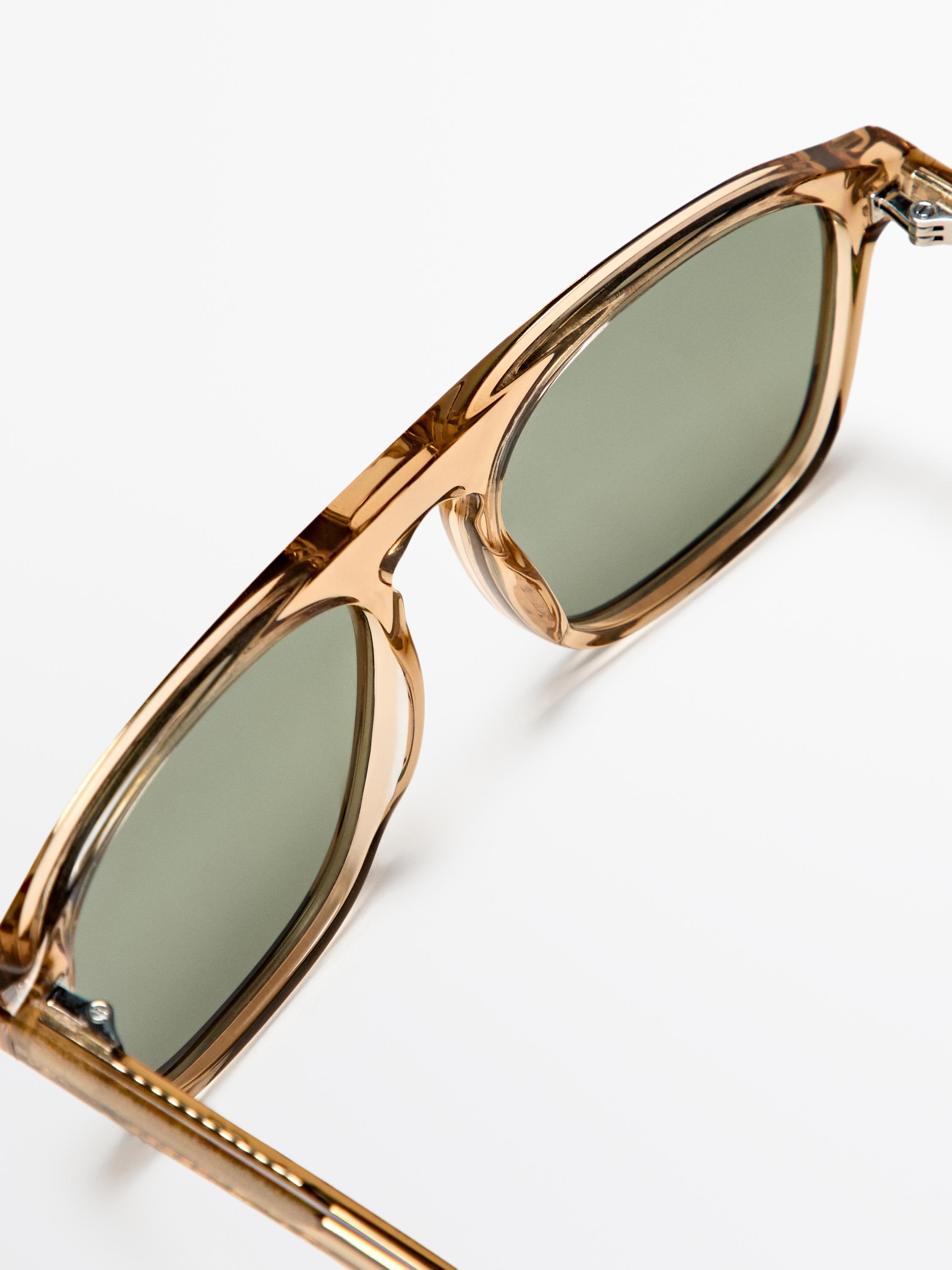 D-frame sunglasses — Mustard
