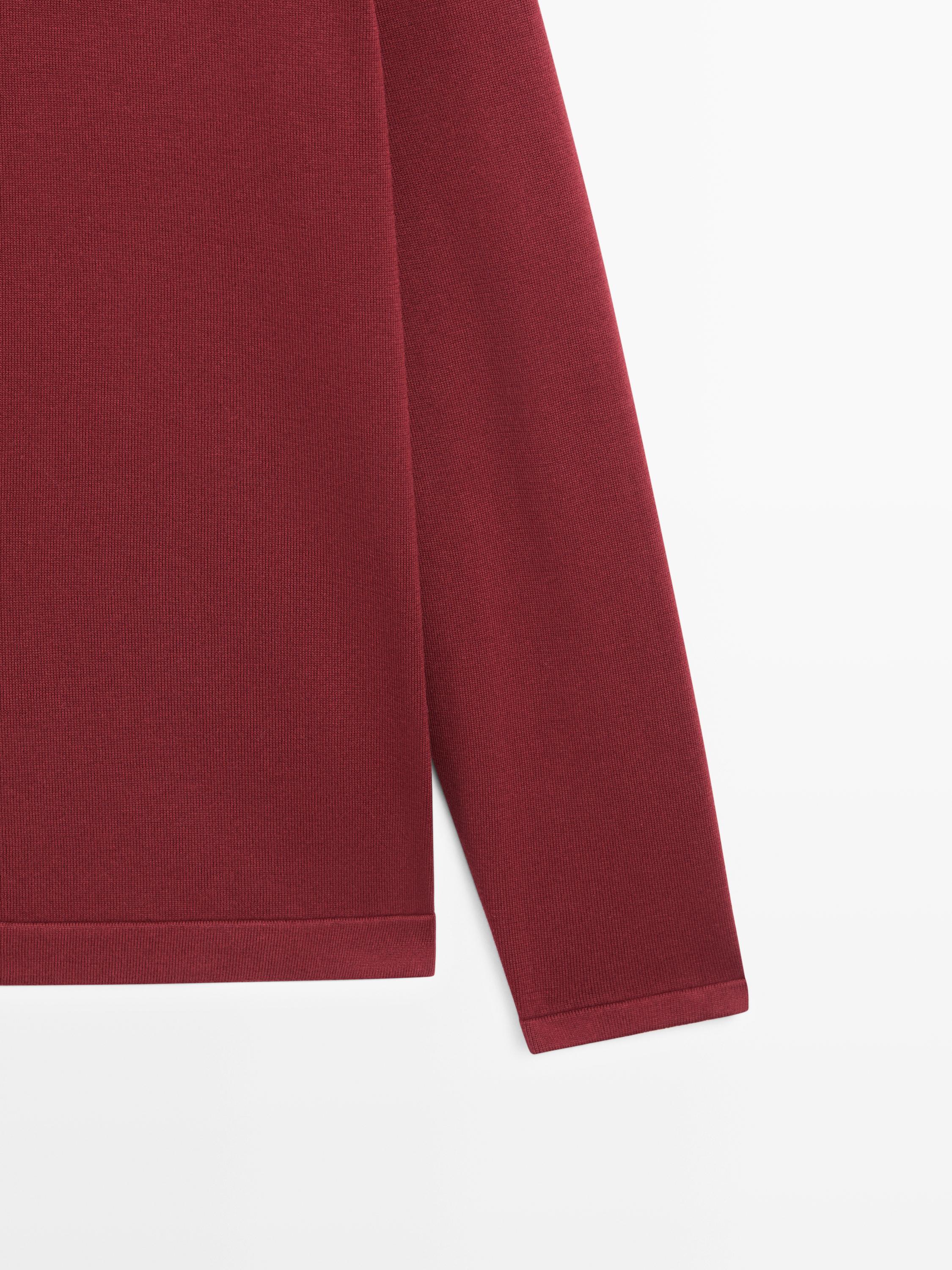 Knit 100% cotton crew neck sweater — GRANADA
