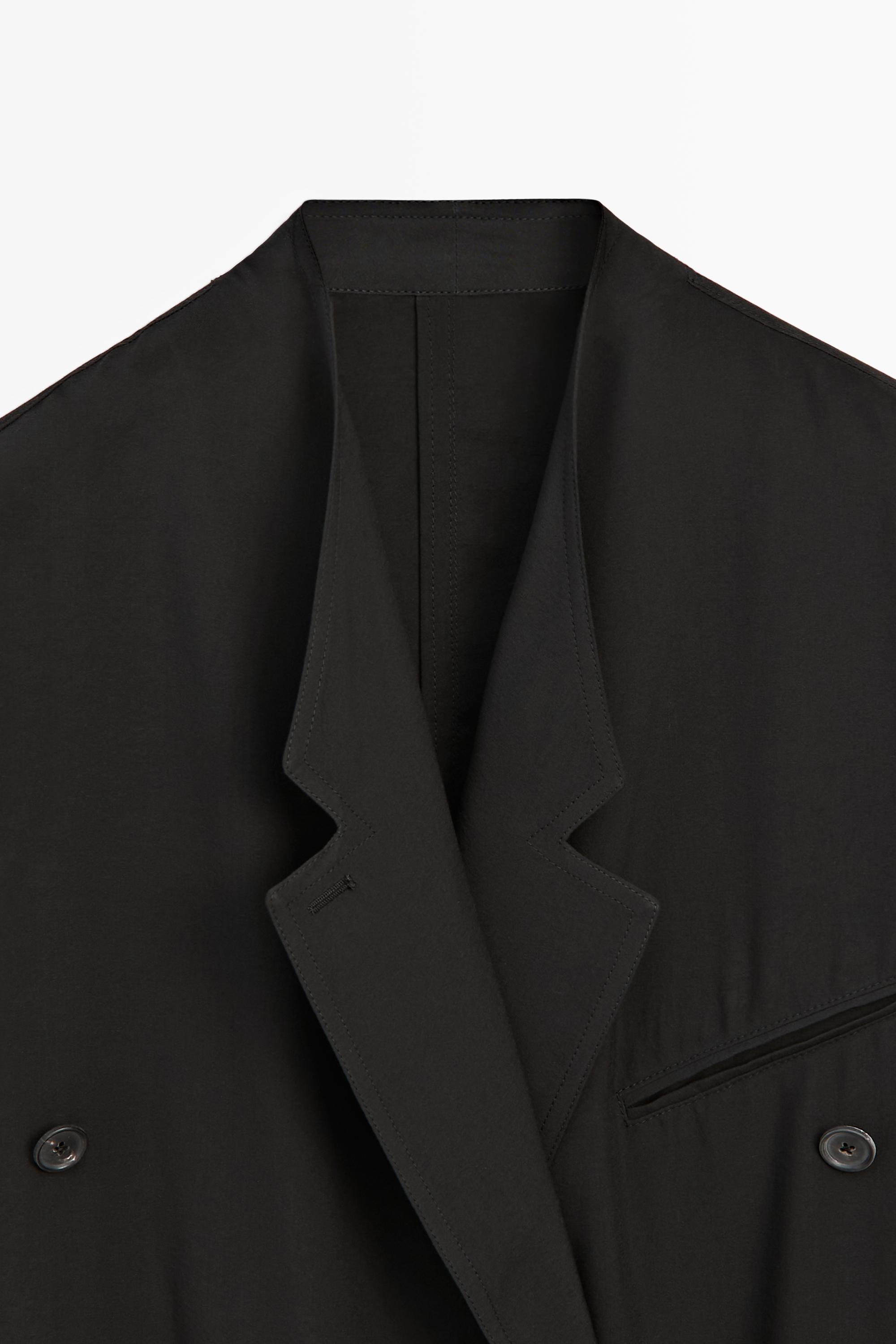 Flowing oversize blazer with belt detail - LIMITED EDITION — BLACK