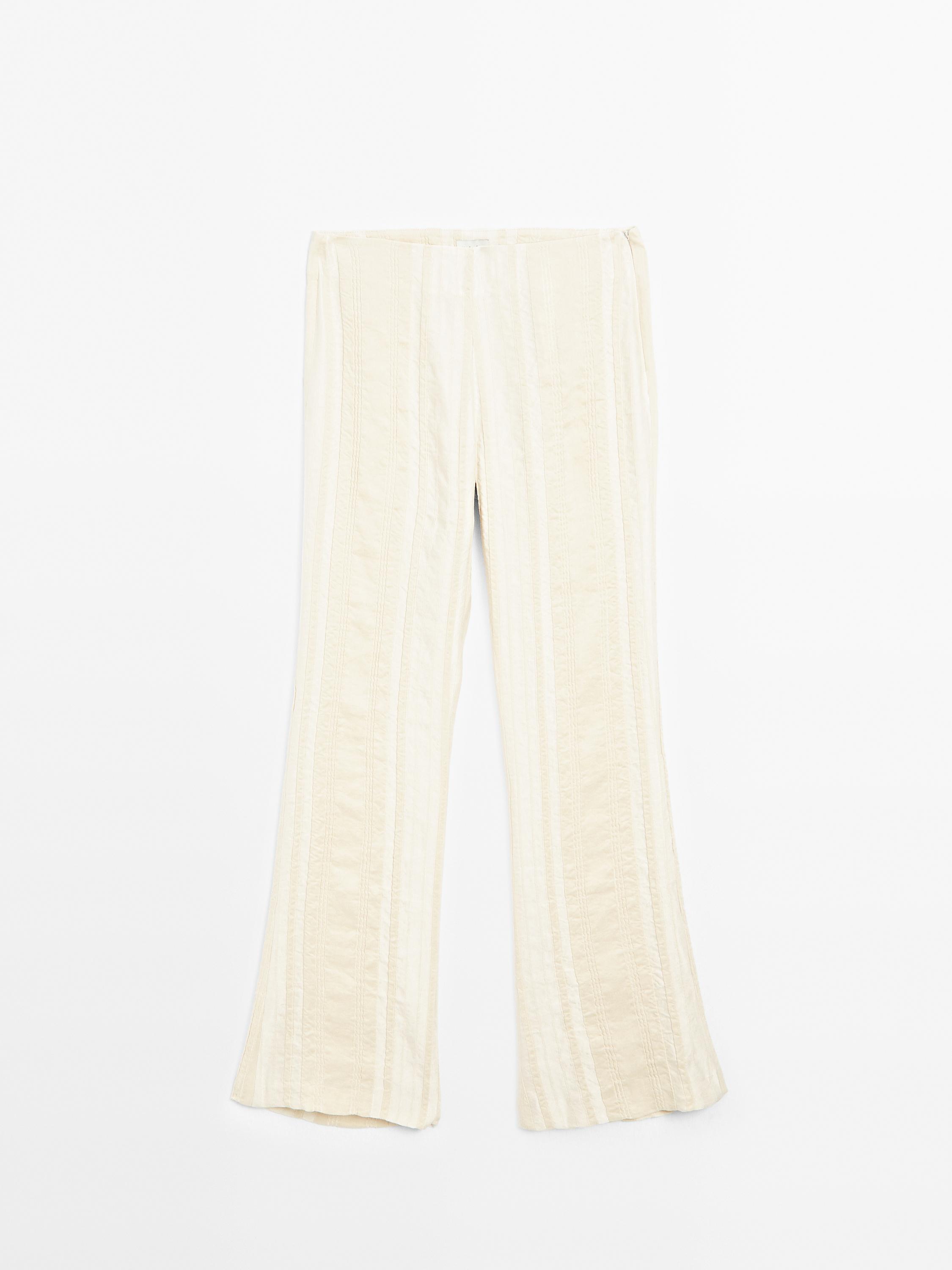 Pantalón flare fit mezcla lino - Limited edition