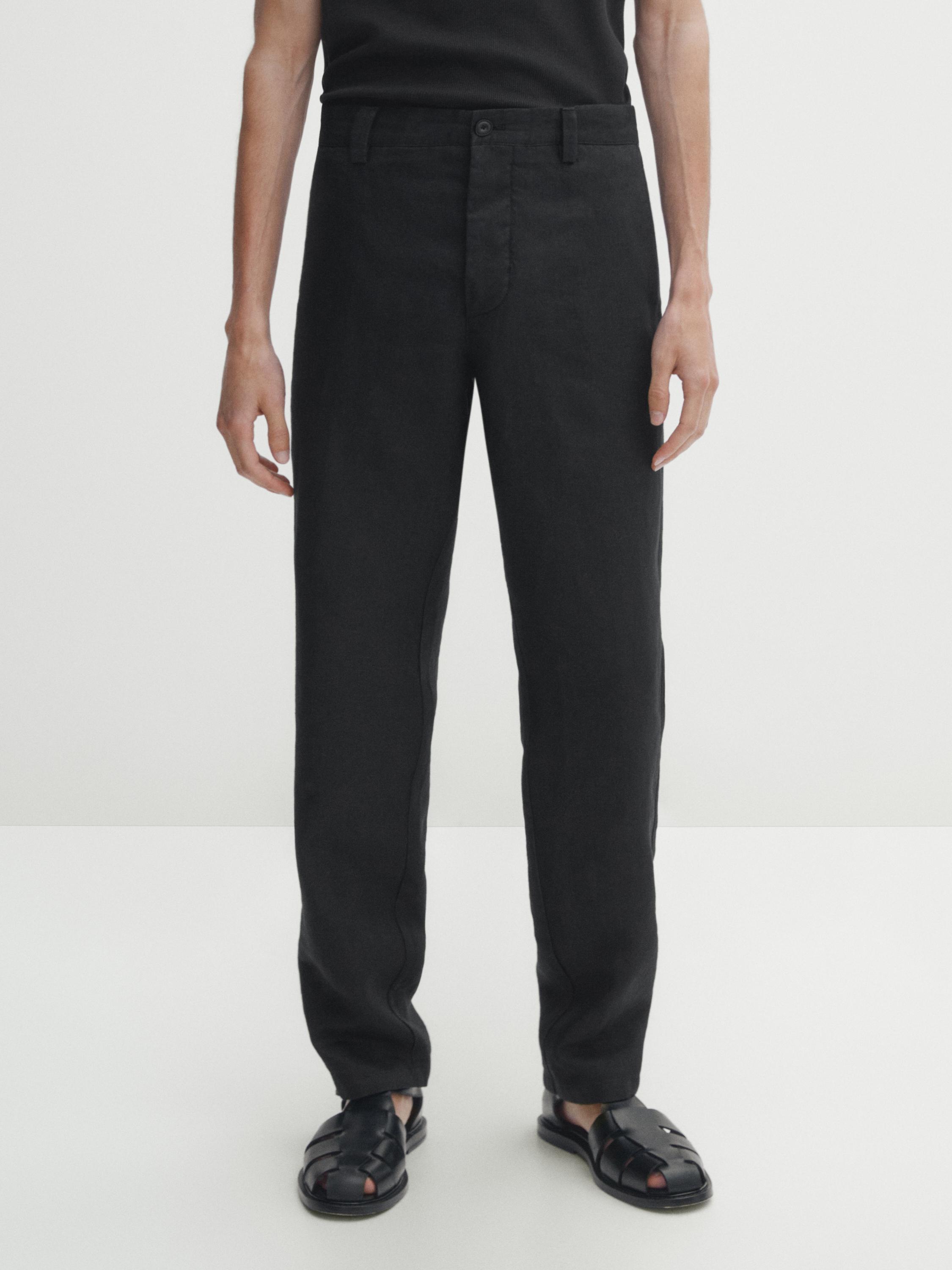 100% linen trousers