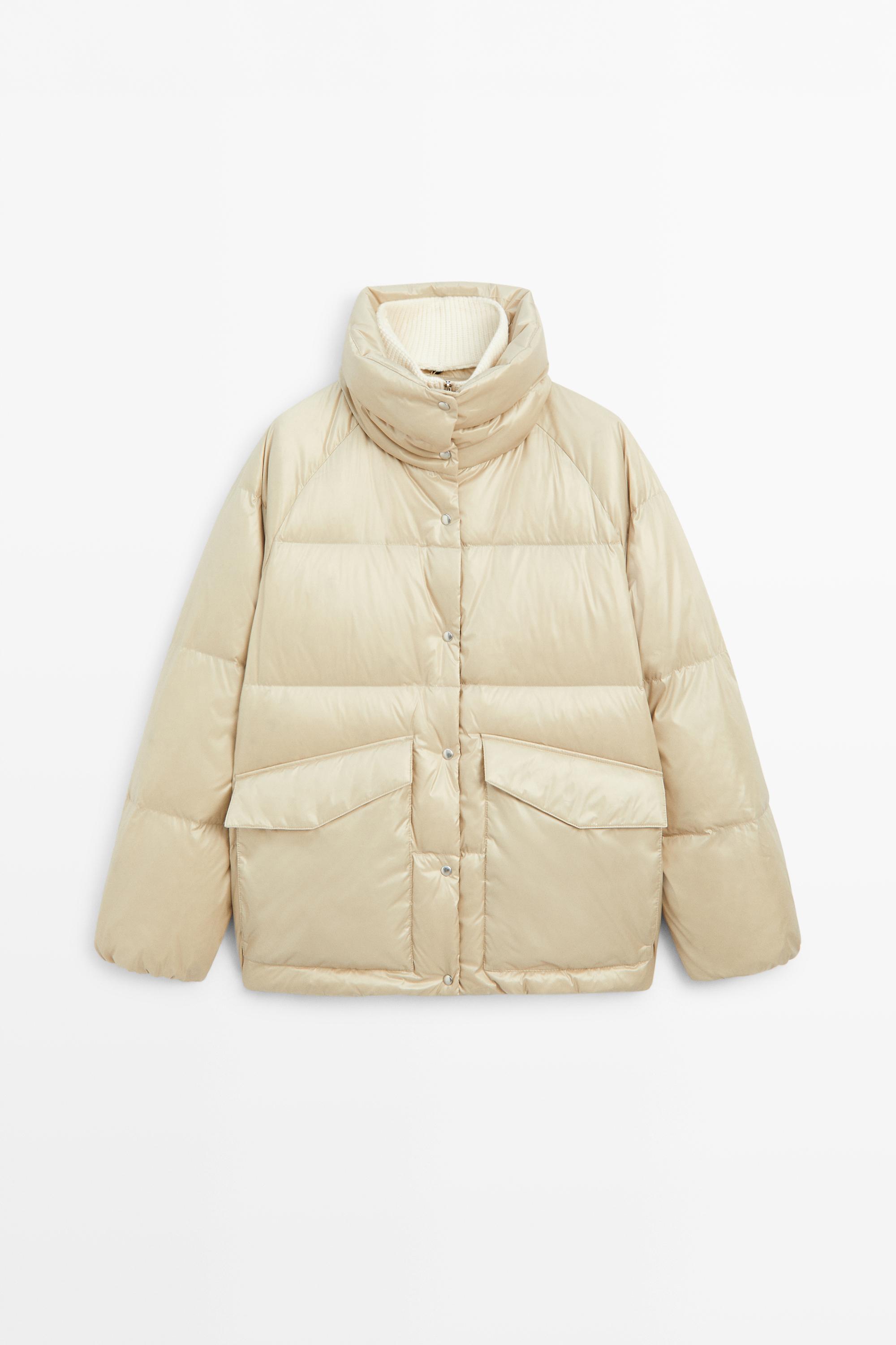 Chaqueta plumífero cuello alto desmontable