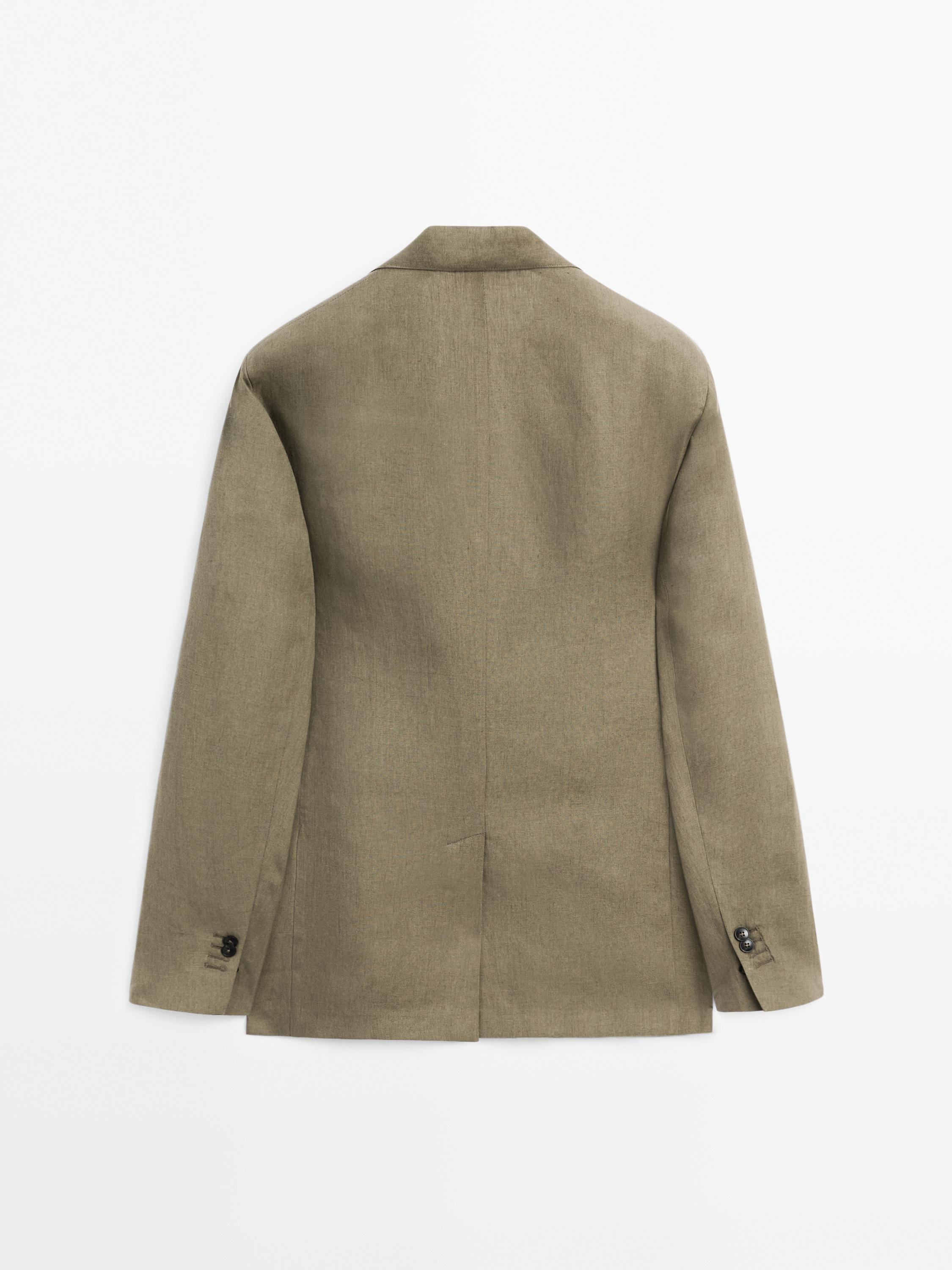 100% linen blazer — GREENISH