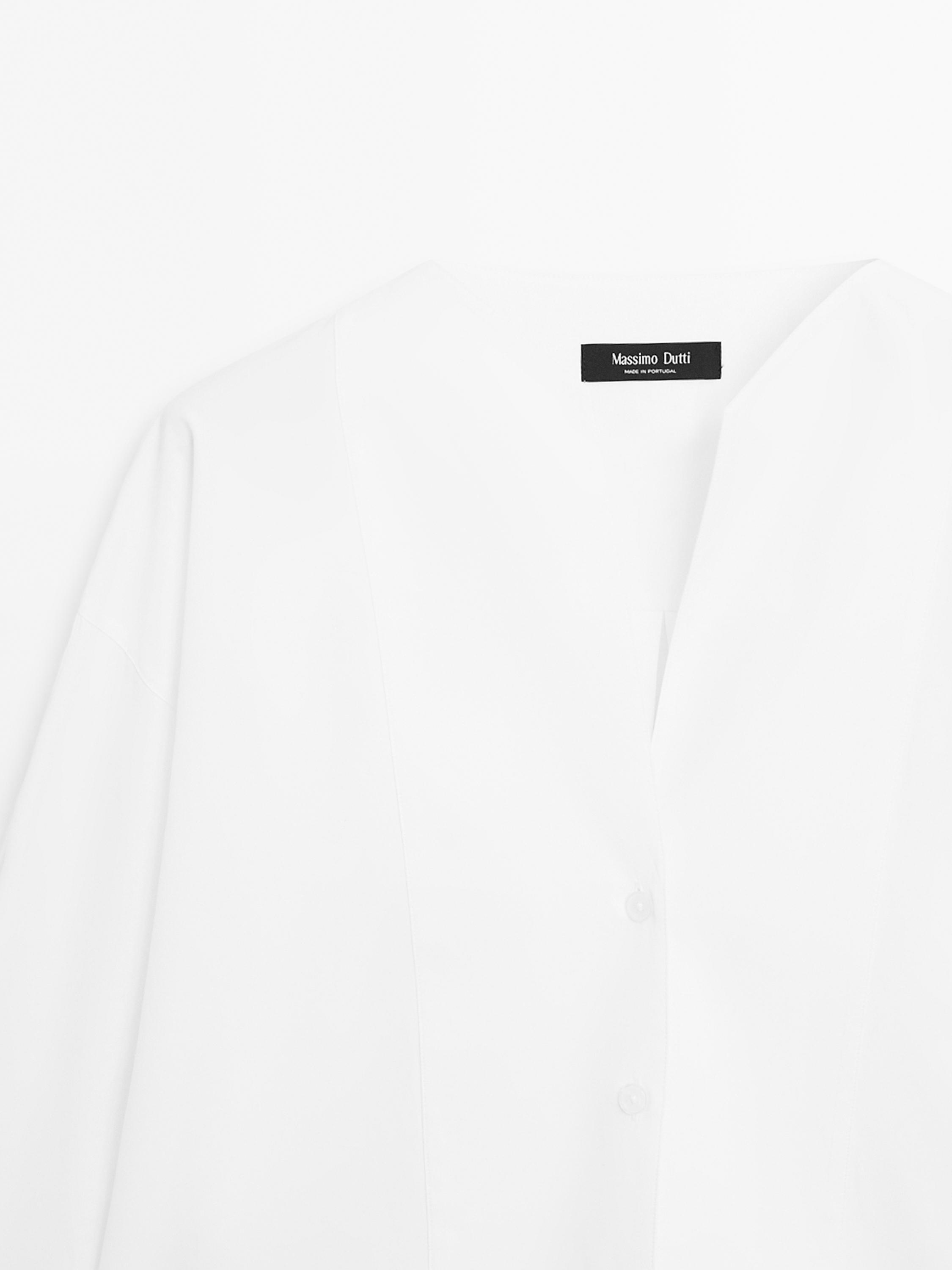 Poplin shirt with chest detailing