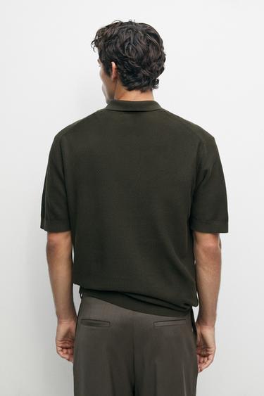 100% cotton knit polo — GREEN 5