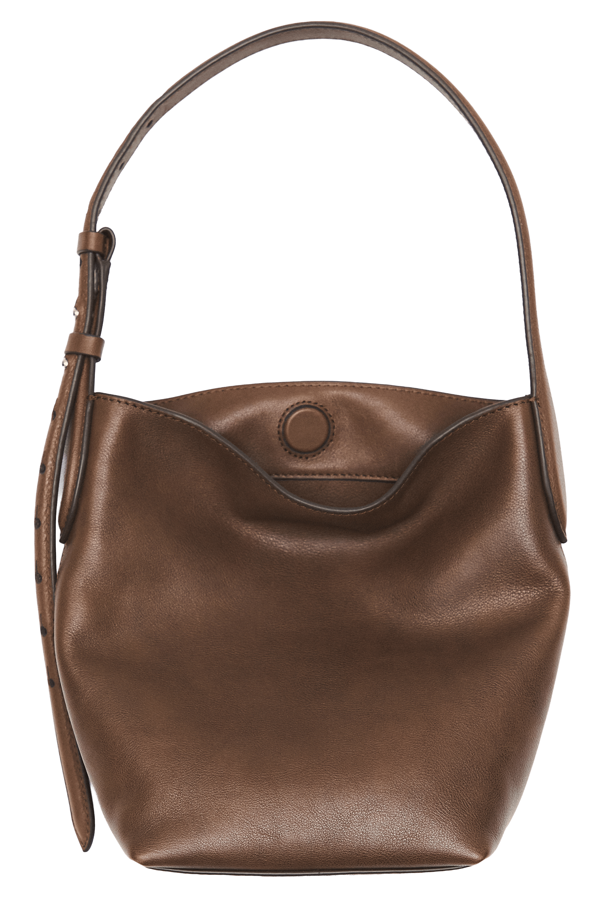 Nappa leather mini bucket bag — LEATHER