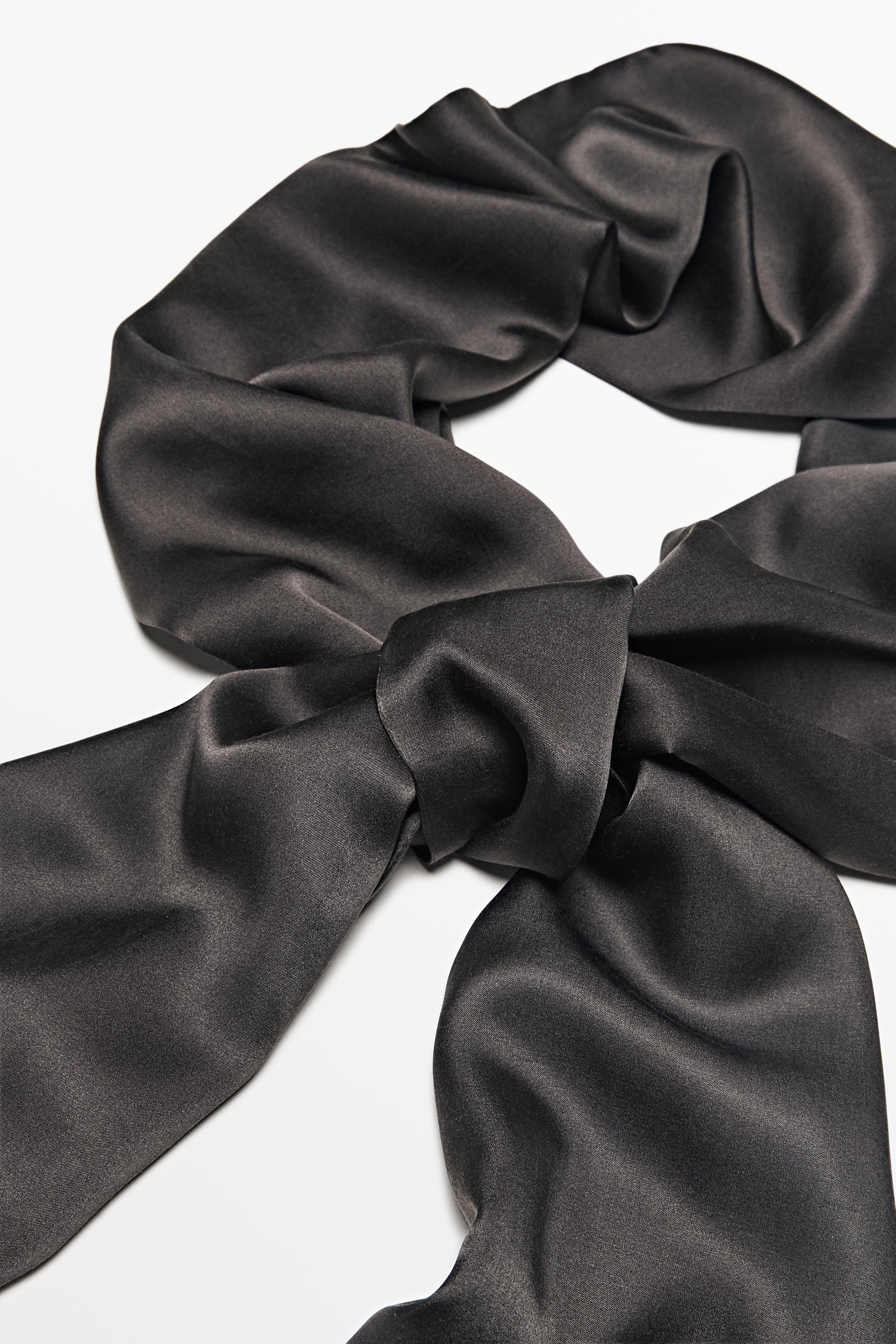 Satin scarf — ANTHRACITE GREY