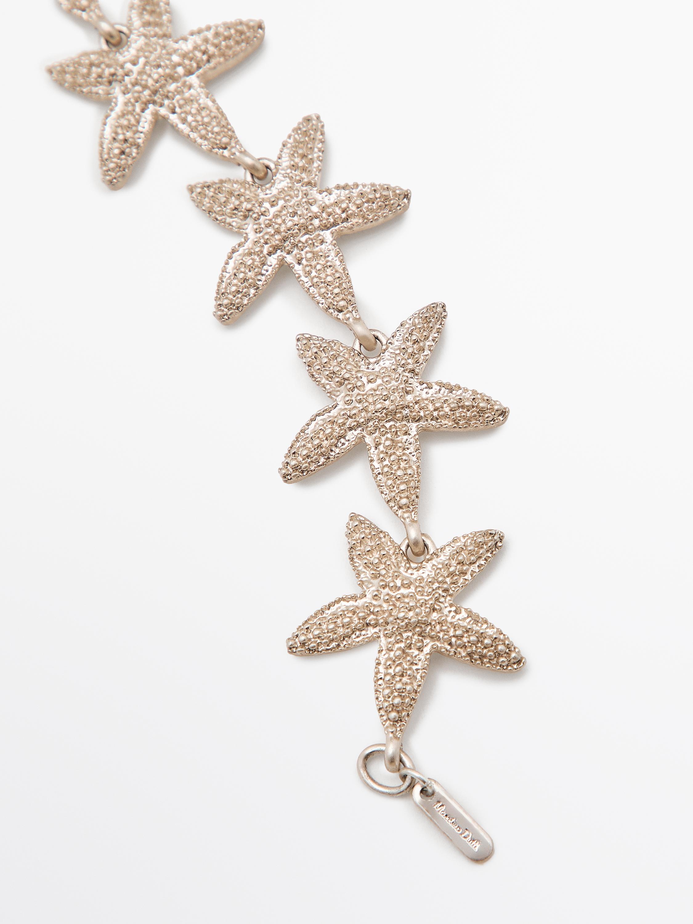 Chain belt with star rhinestones