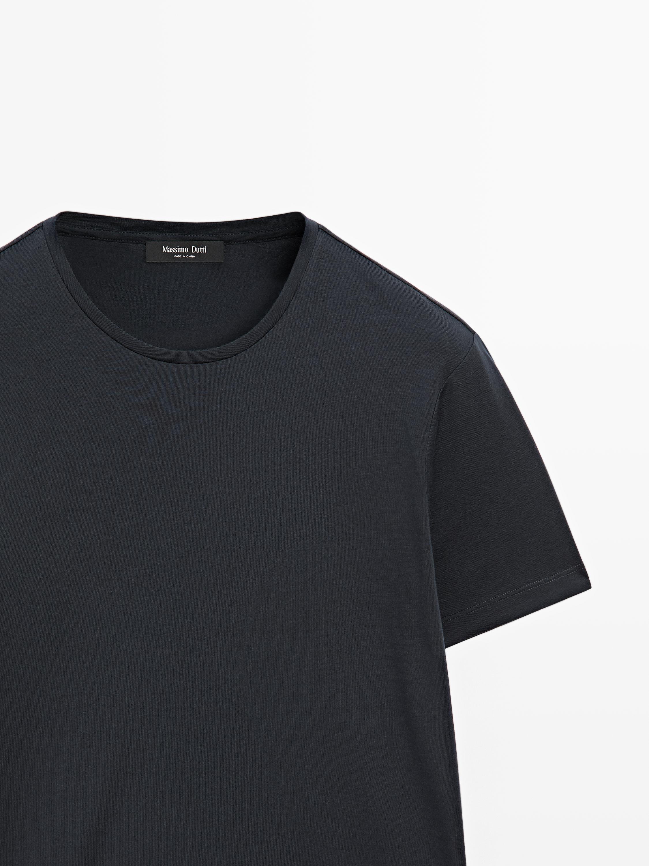 Short sleeve wool blend T-shirt