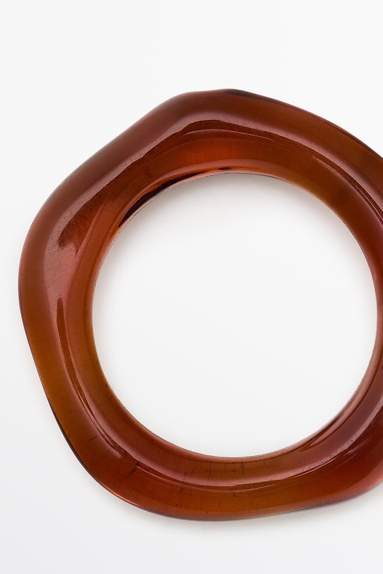 Irregular glass ring — Caramel