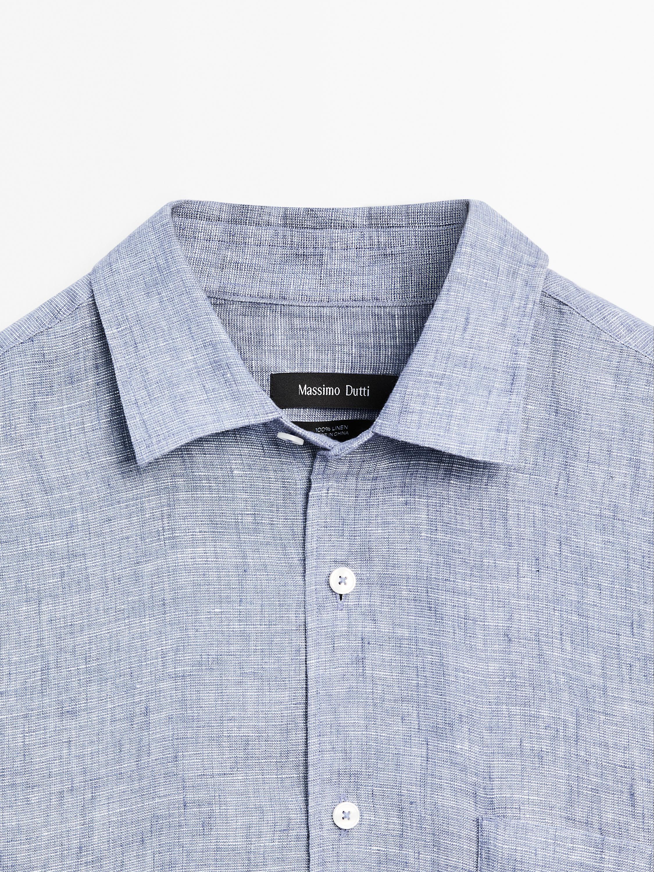 100% linen regular fit shirt