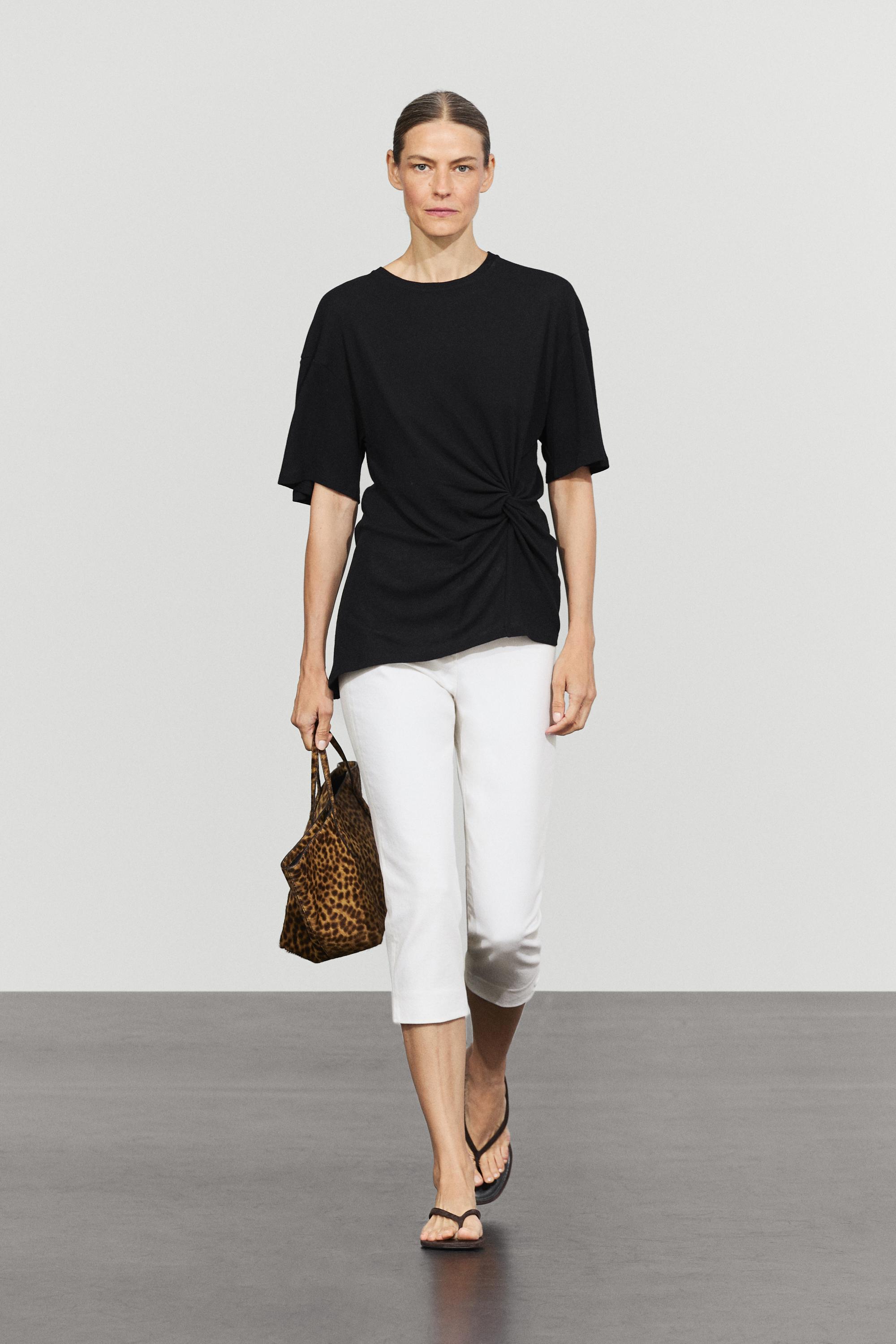 Massimo Dutti Asymmetric Knot In Black